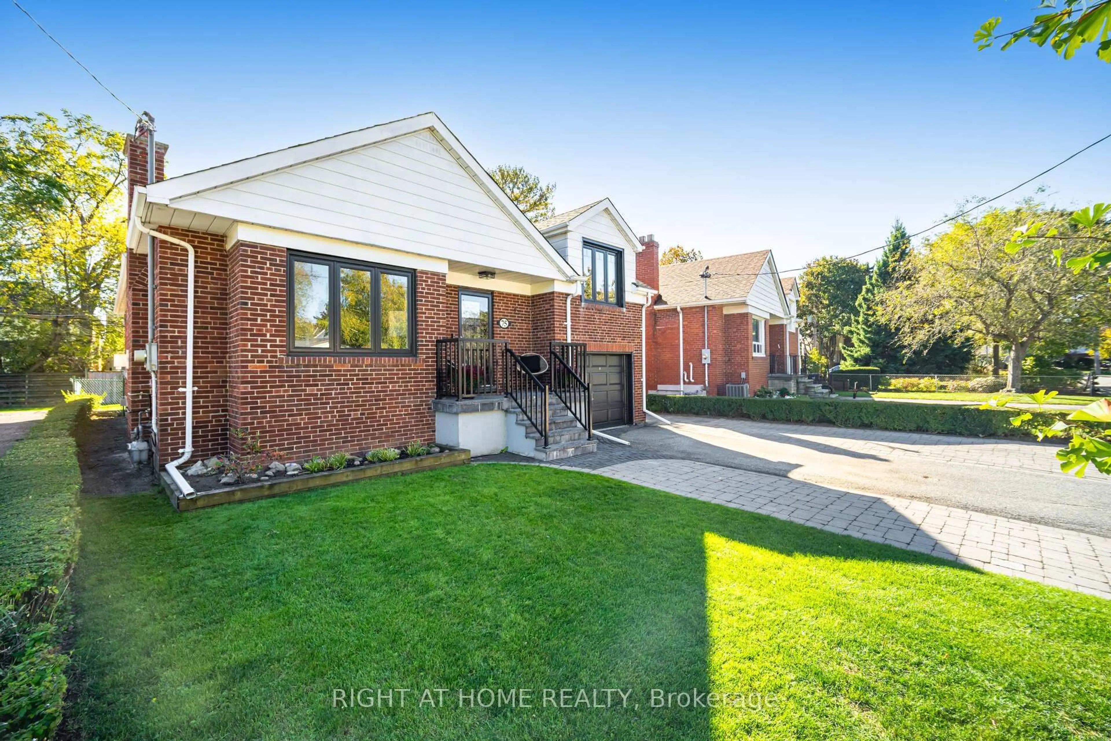 Home with brick exterior material, street for 75 Emerald Cres, Toronto Ontario M8V 2B5