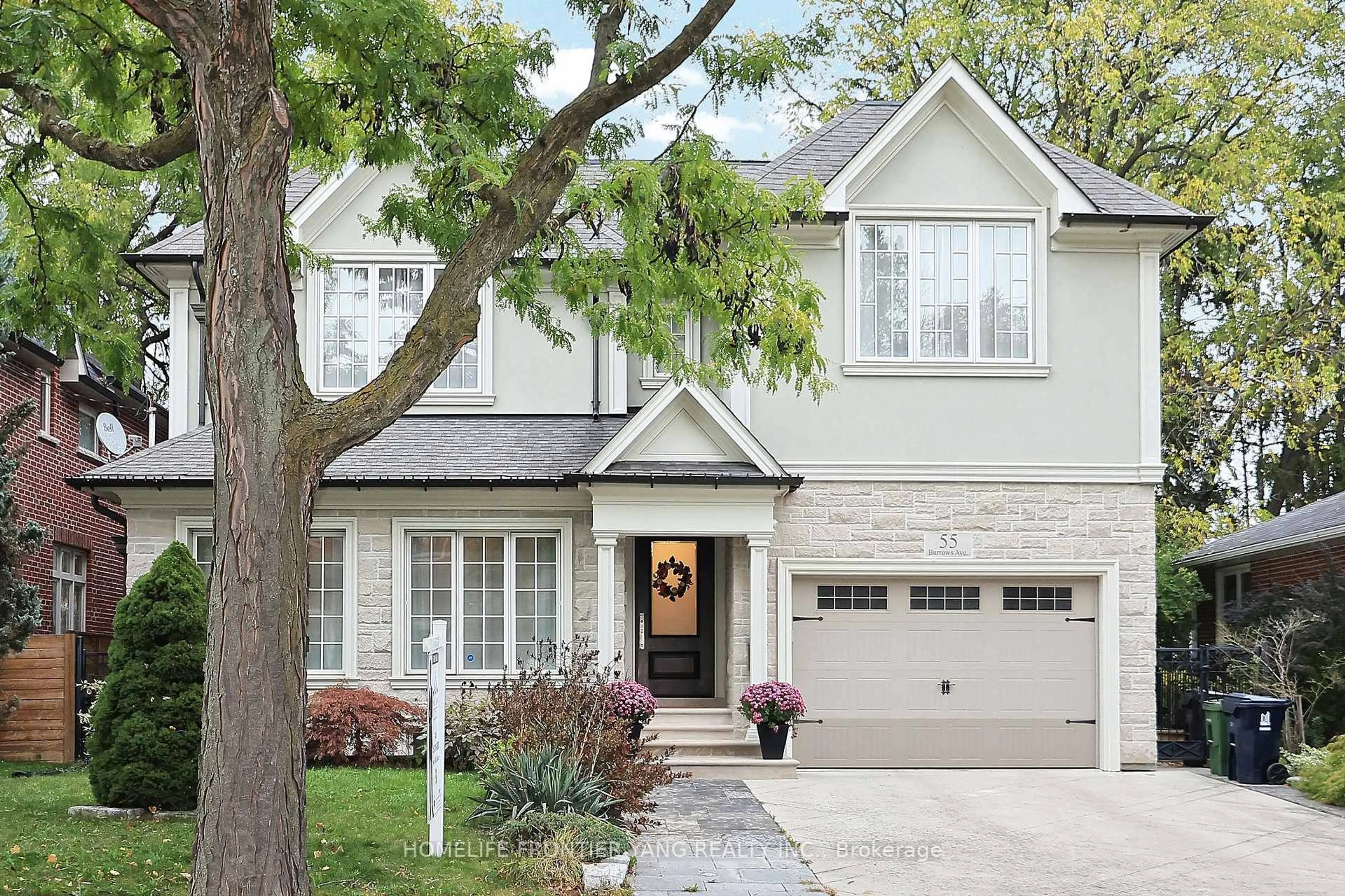 Home with brick exterior material, street for 55 Burrows Ave, Toronto Ontario M9B 4W8