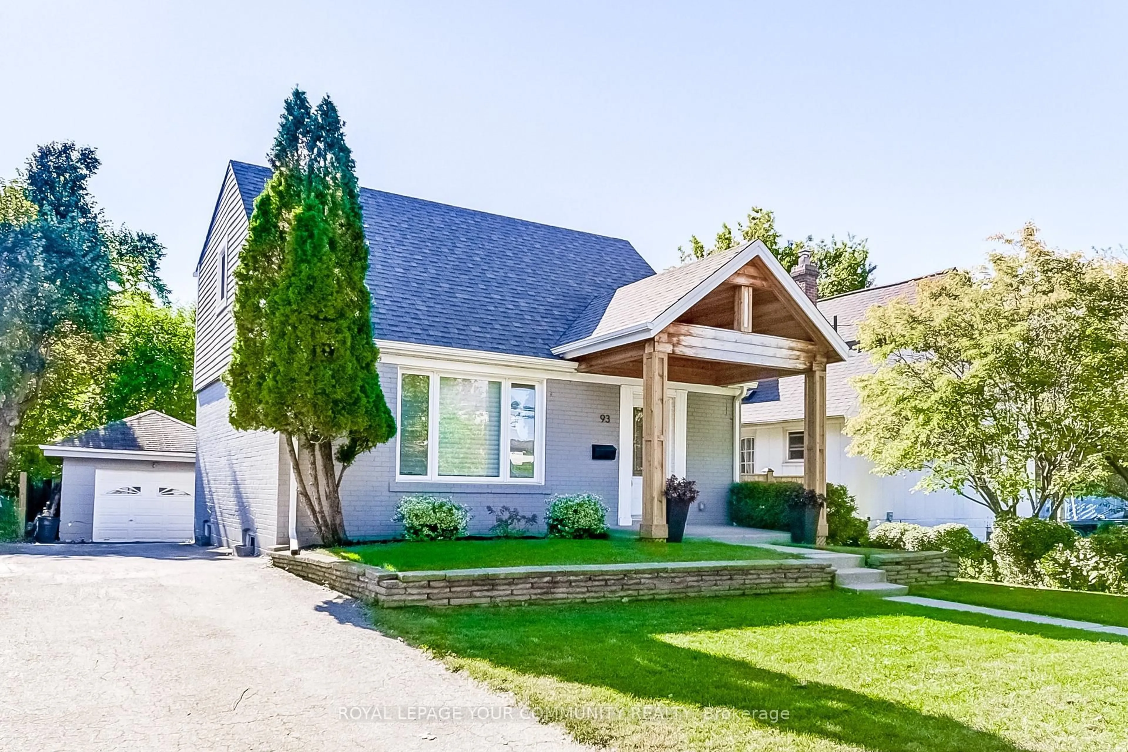 Home with vinyl exterior material, street for 93 Gair Dr, Toronto Ontario M8W 4P9