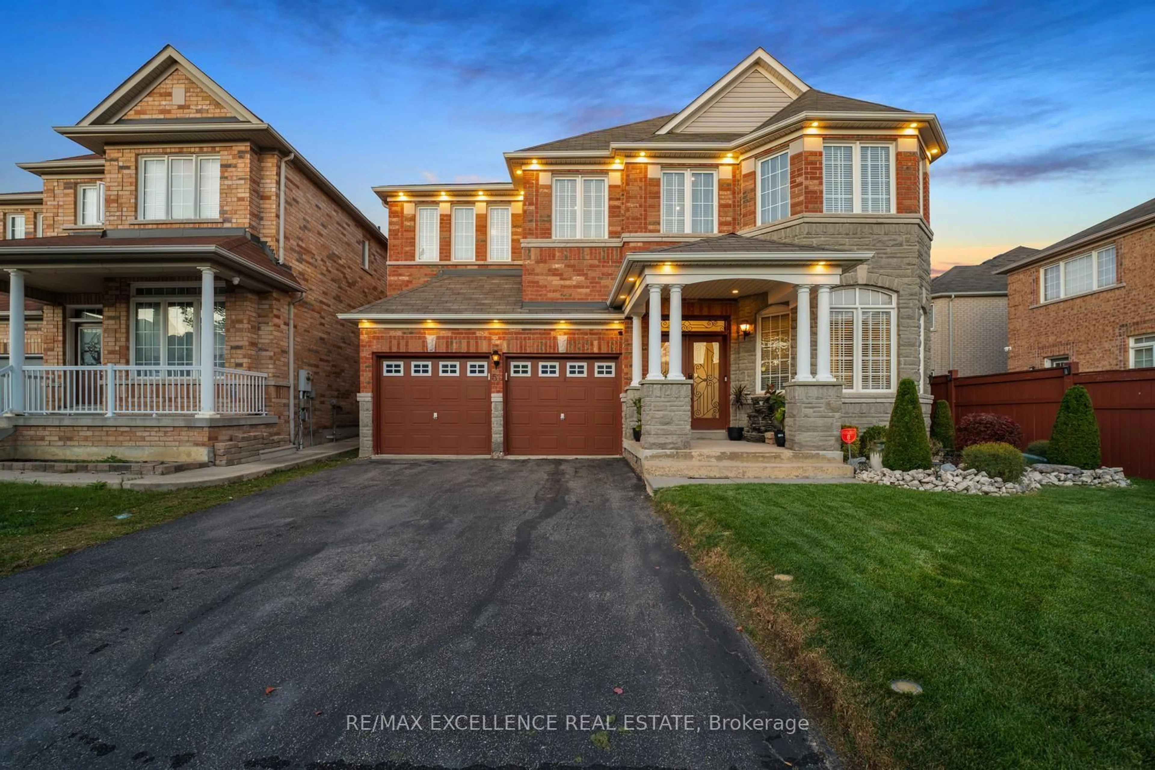 Home with brick exterior material, street for 63 Powell Dr, Brampton Ontario L6R 0K8