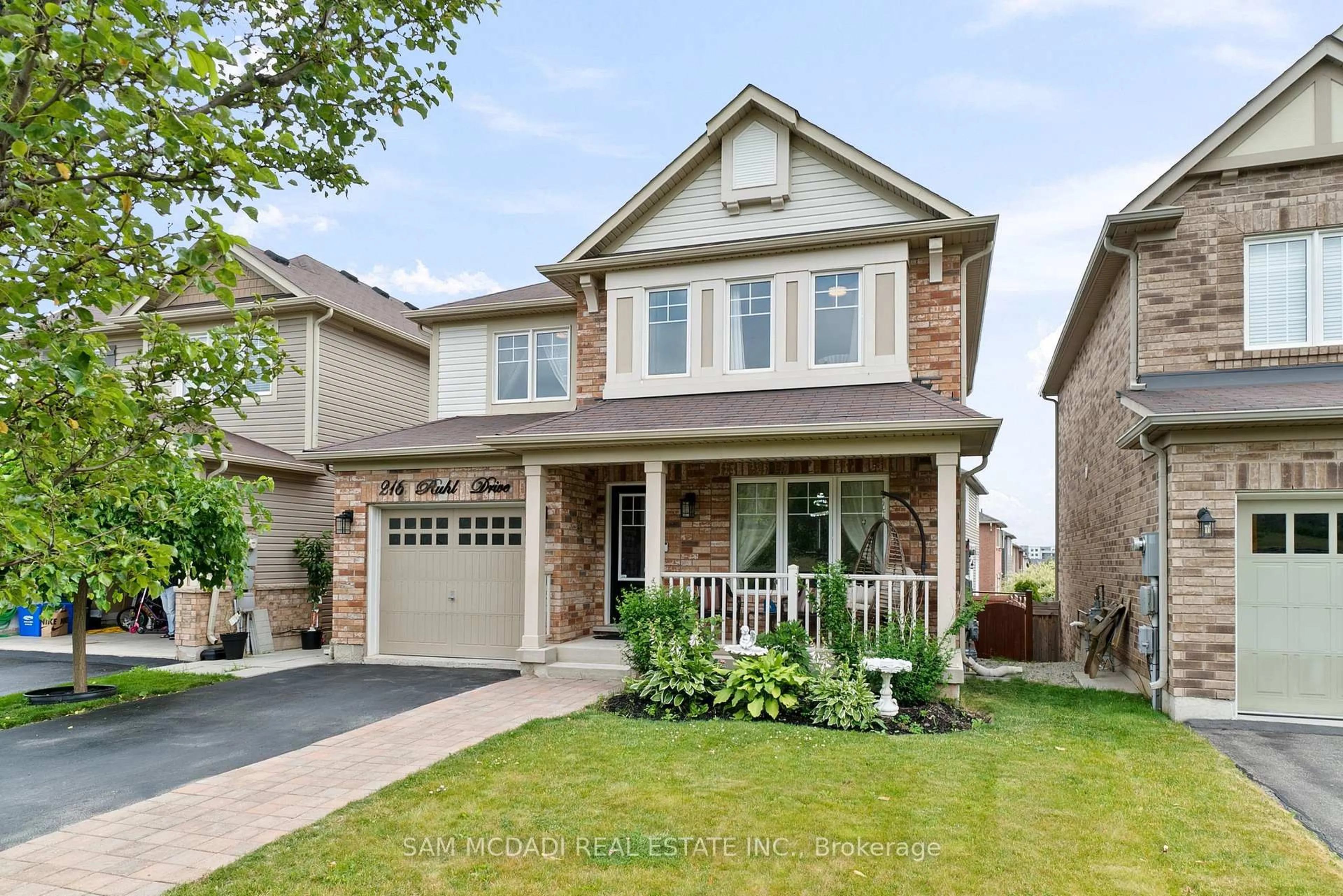 Home with brick exterior material, street for 216 Ruhl Dr, Milton Ontario L9T 8C9