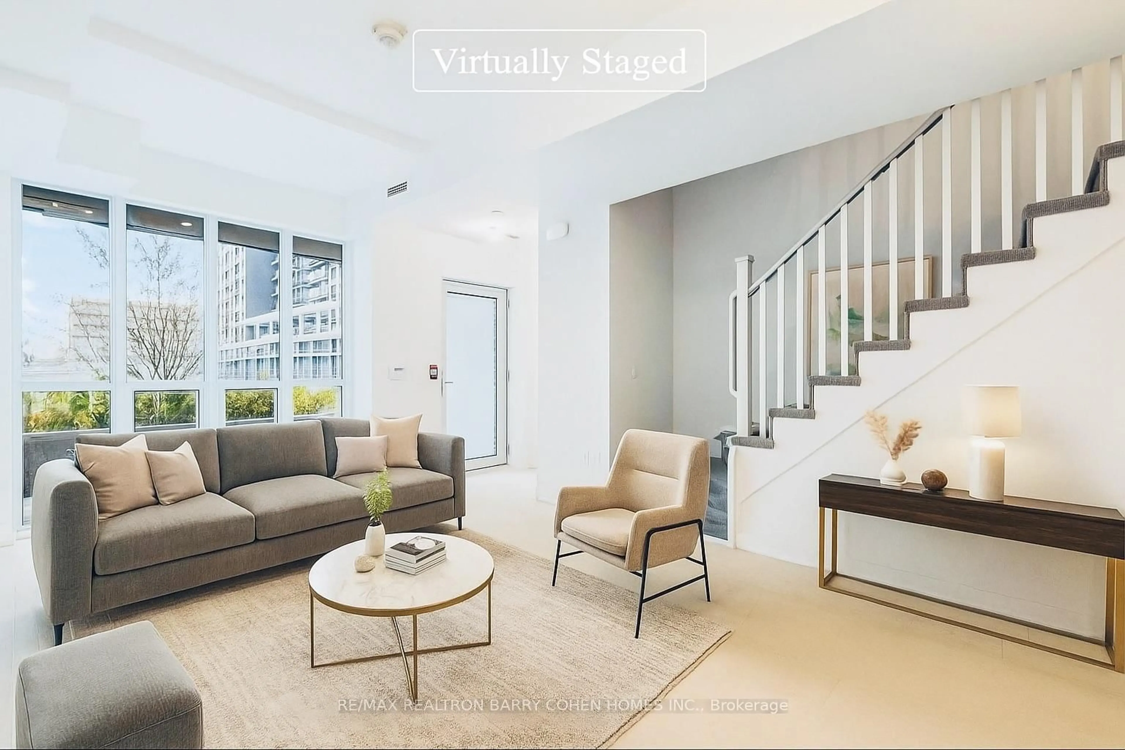 Living room with furniture, unknown for 30 Gibbs Rd #105, Toronto Ontario M9B 0E4