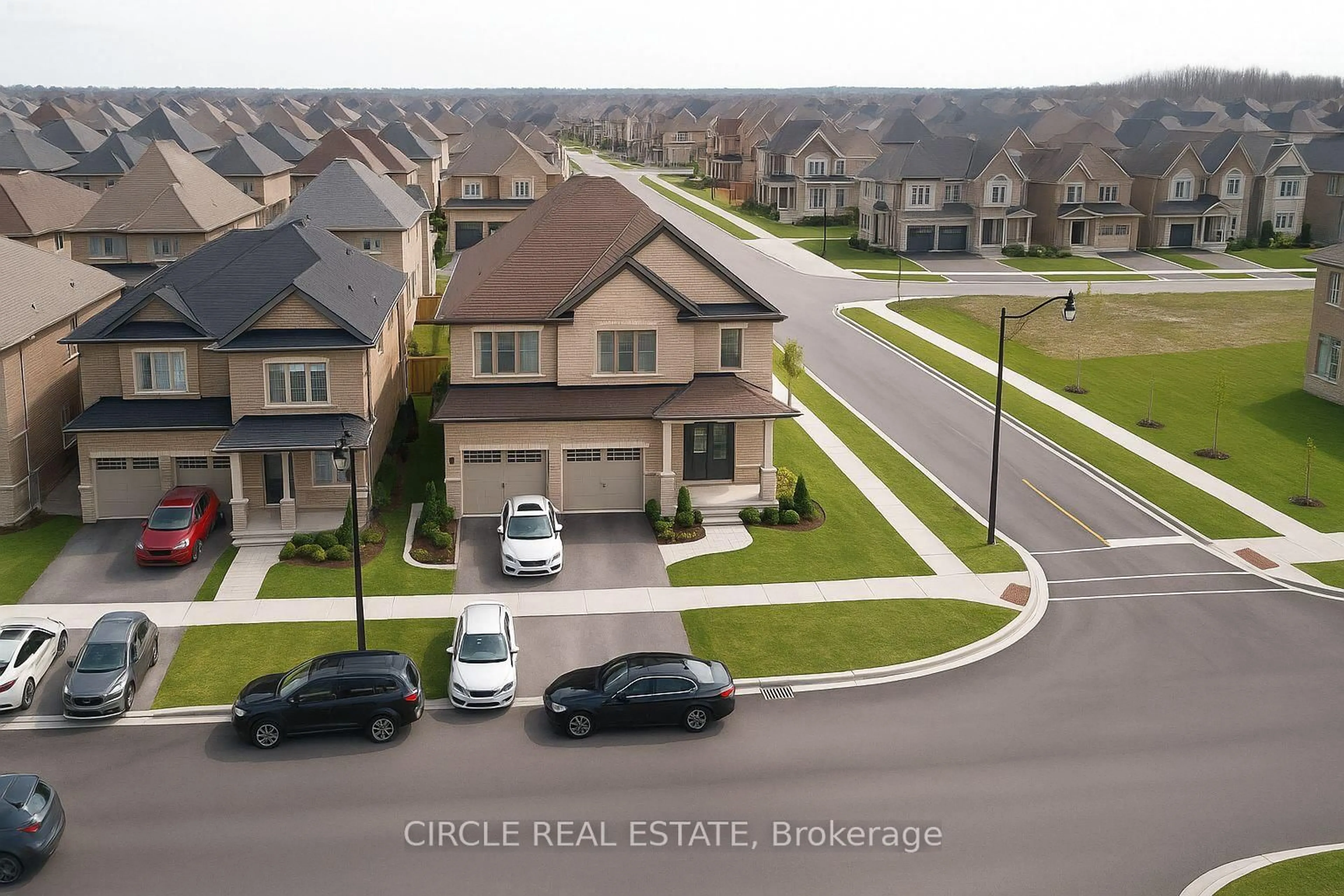 A pic from outside/outdoor area/front of a property/back of a property/a pic from drone, street for 99 Parity Rd, Brampton Ontario L6X 5S7