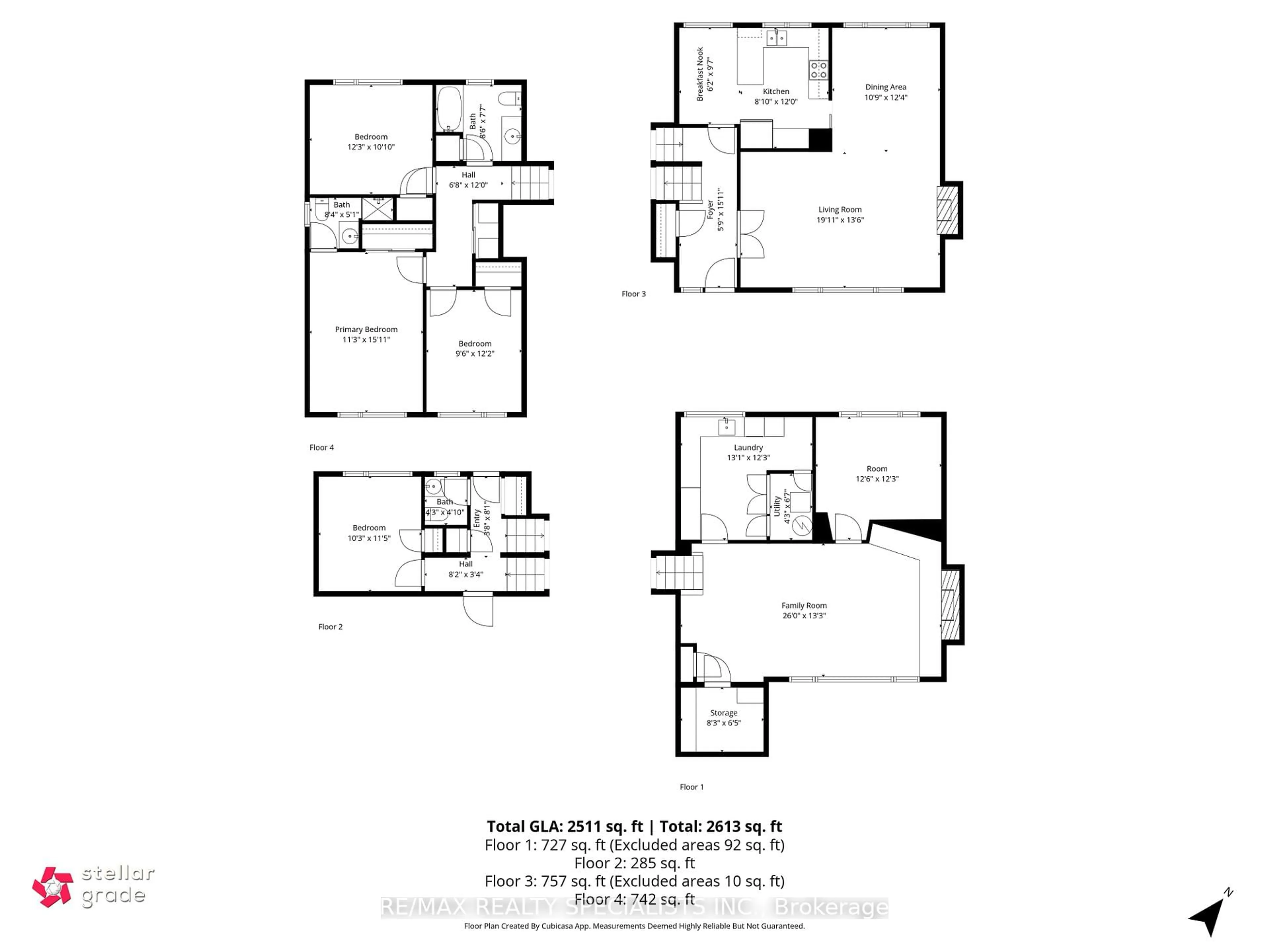 Floor plan for 1403 Ballyclare Dr, Mississauga Ontario L5C 1J4