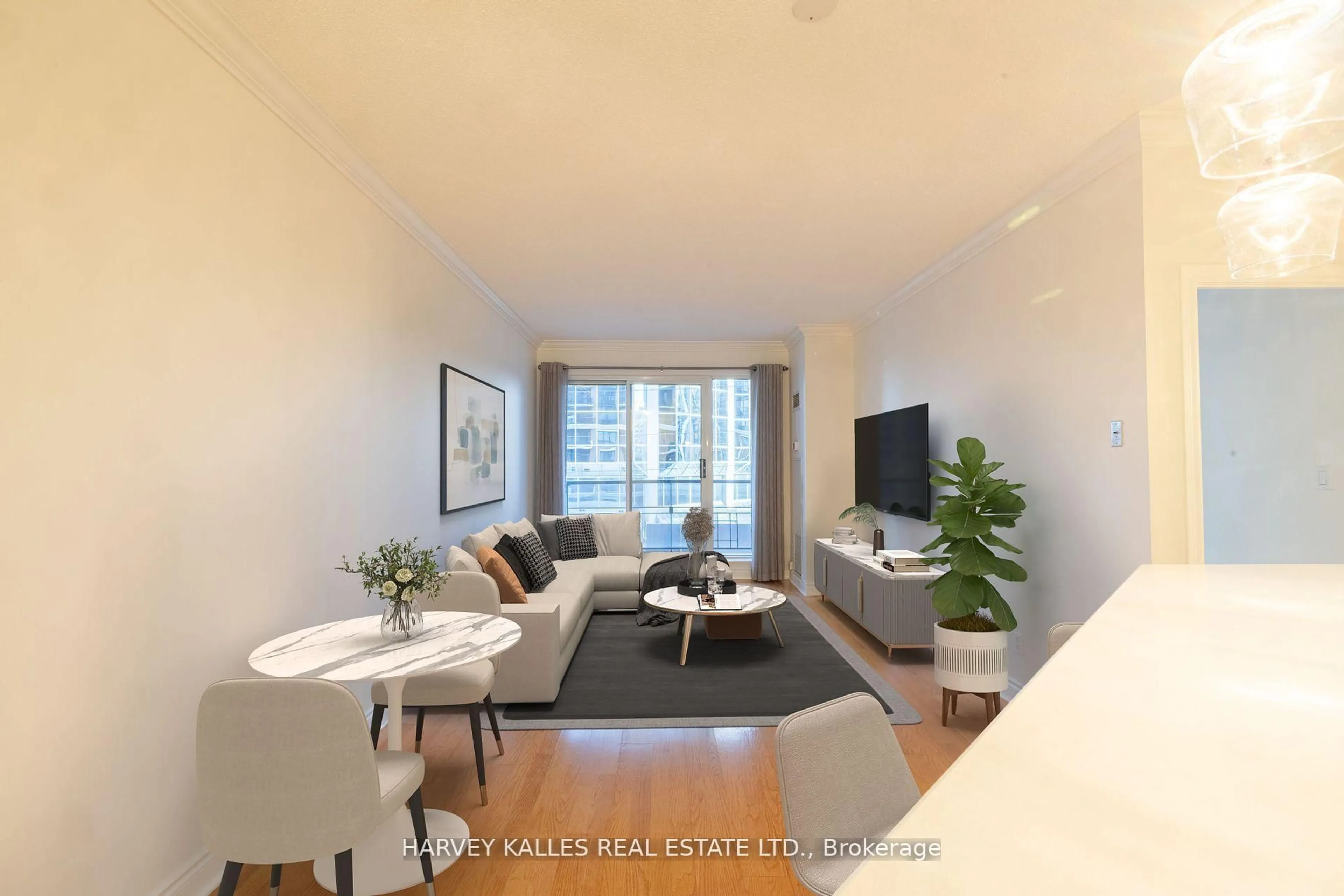 Living room with furniture, unknown for 2 Aberfoyle Cres #412, Toronto Ontario M8X 2Z8