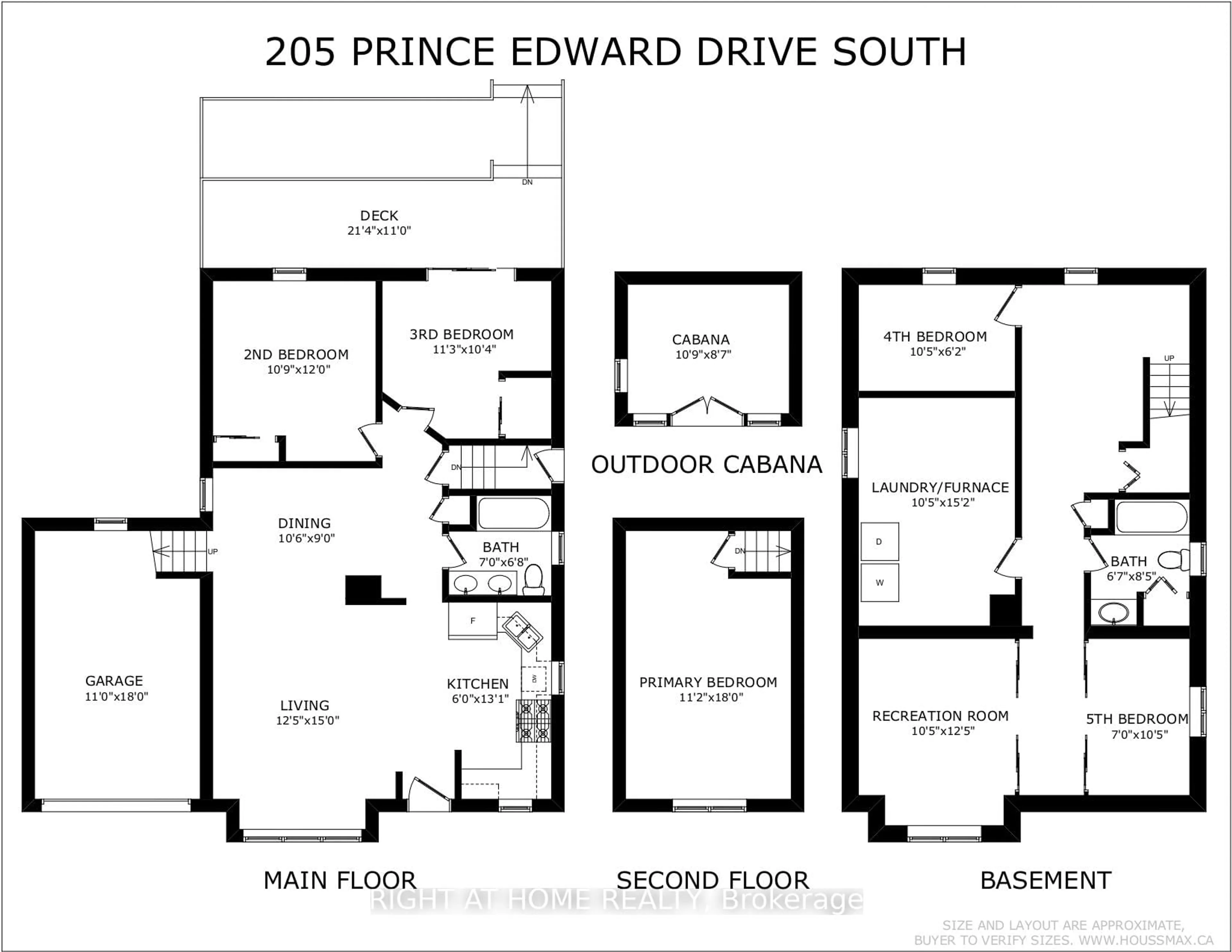 Floor plan for 205 Prince Edward Dr, Toronto Ontario M8Y 3X1