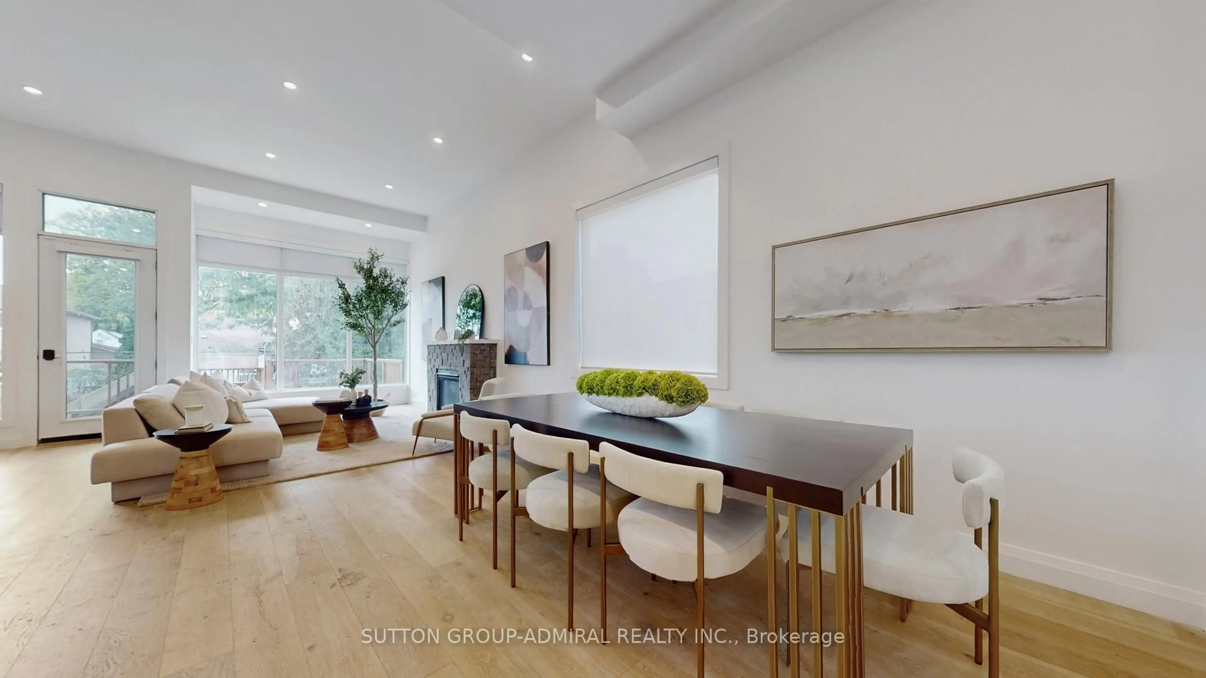 Dining room, wood/laminate floor for 13 Elder Ave, Toronto Ontario M8V 2J4
