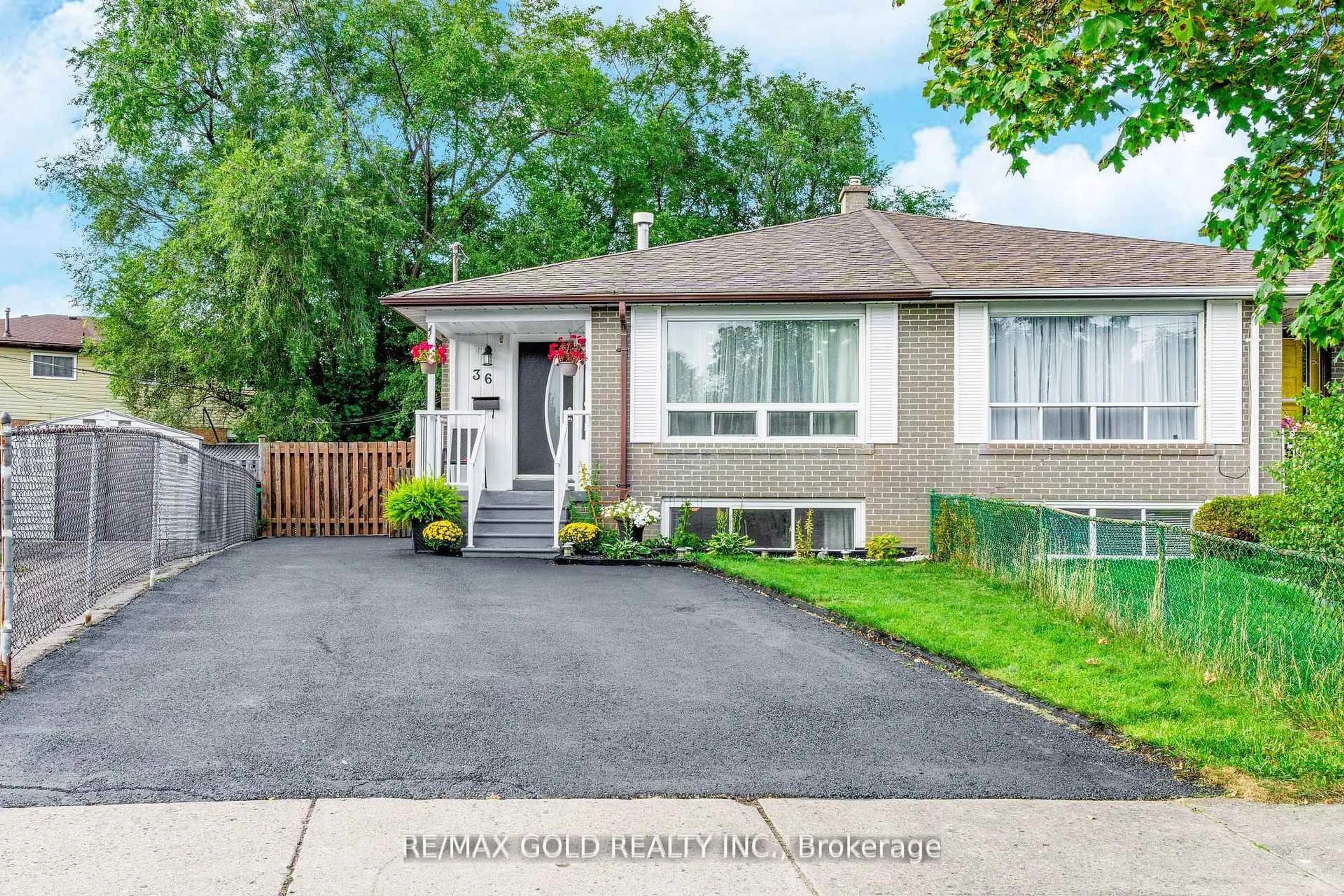 Home with vinyl exterior material, street for 36 Garfield Cres, Brampton Ontario L6V 1V8
