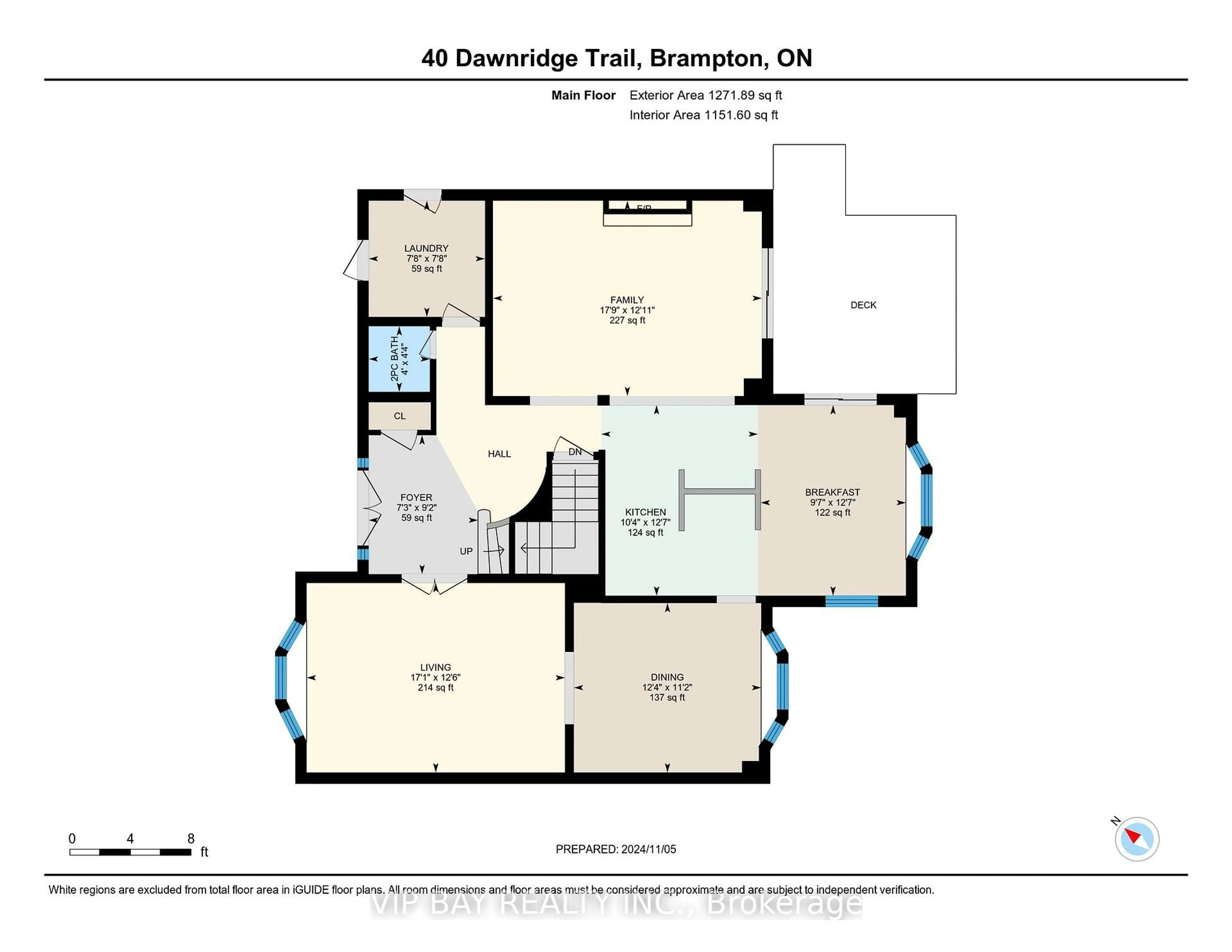 Floor plan for 40 Dawnridge Tr, Brampton Ontario L6Z 2A1