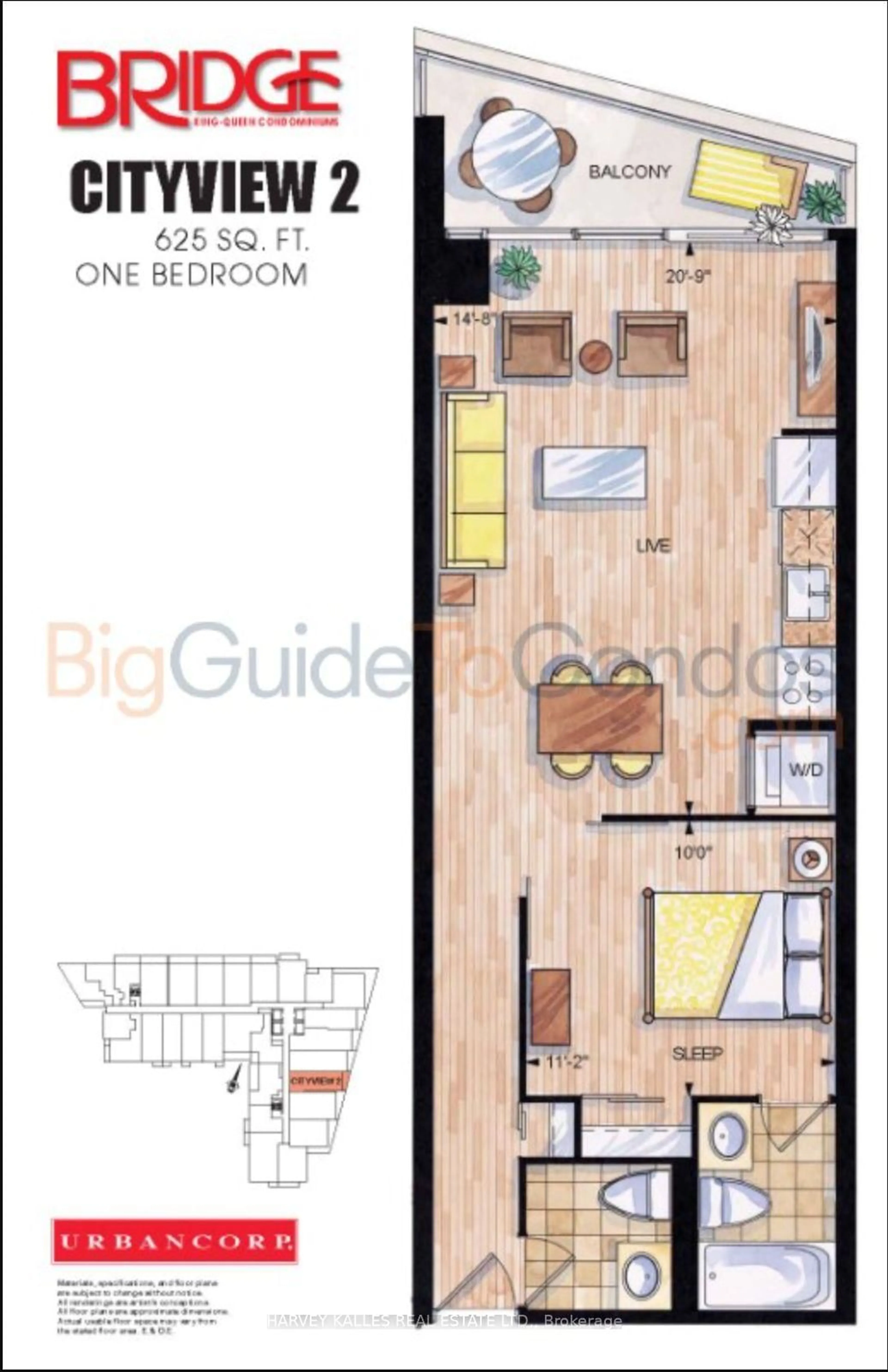 Floor plan for 38 Joe Shuster Way #703, Toronto Ontario M6K 0A5