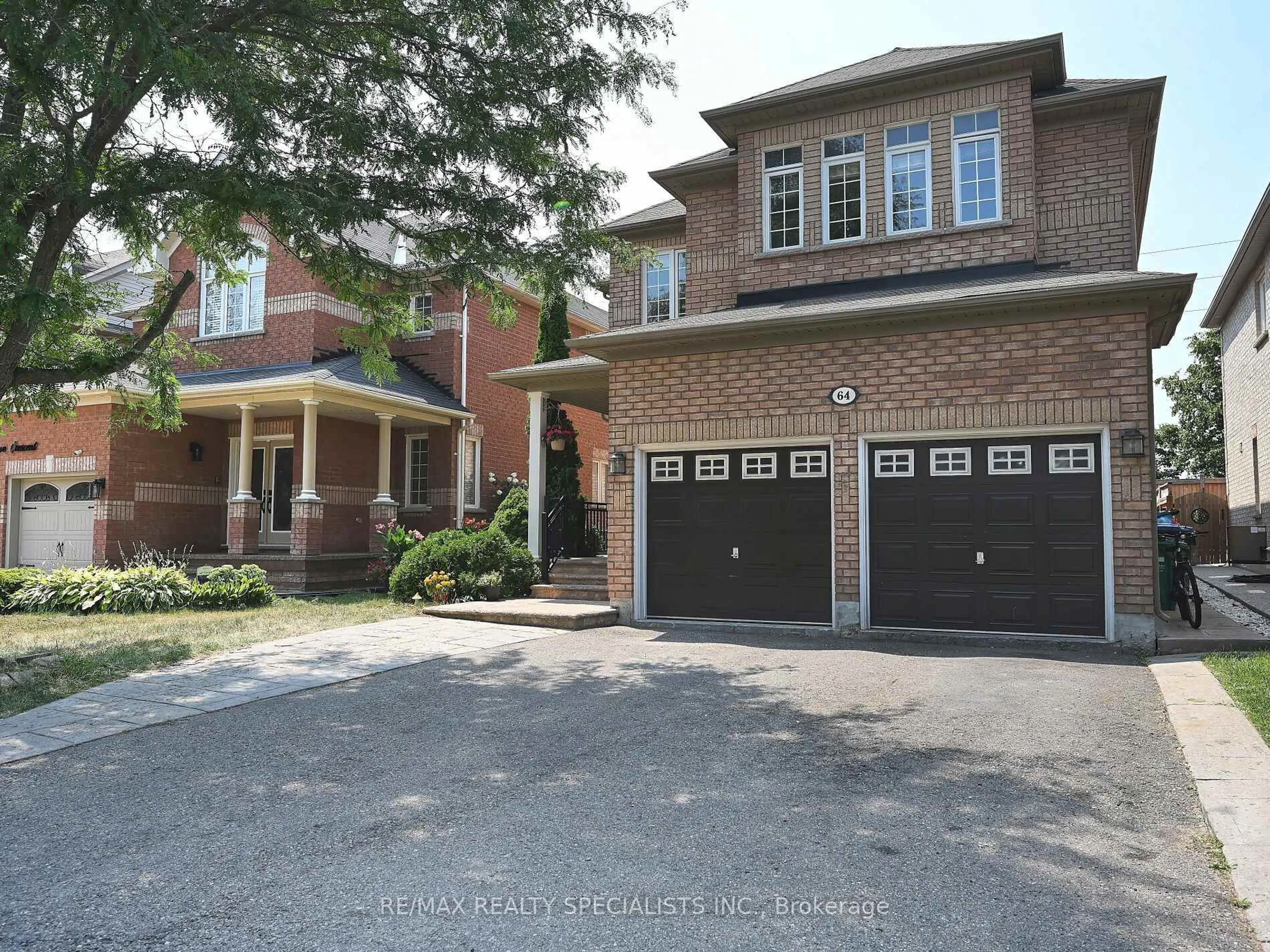 Home with brick exterior material, street for 64 Mossgrove Cres, Brampton Ontario L7A 3E6
