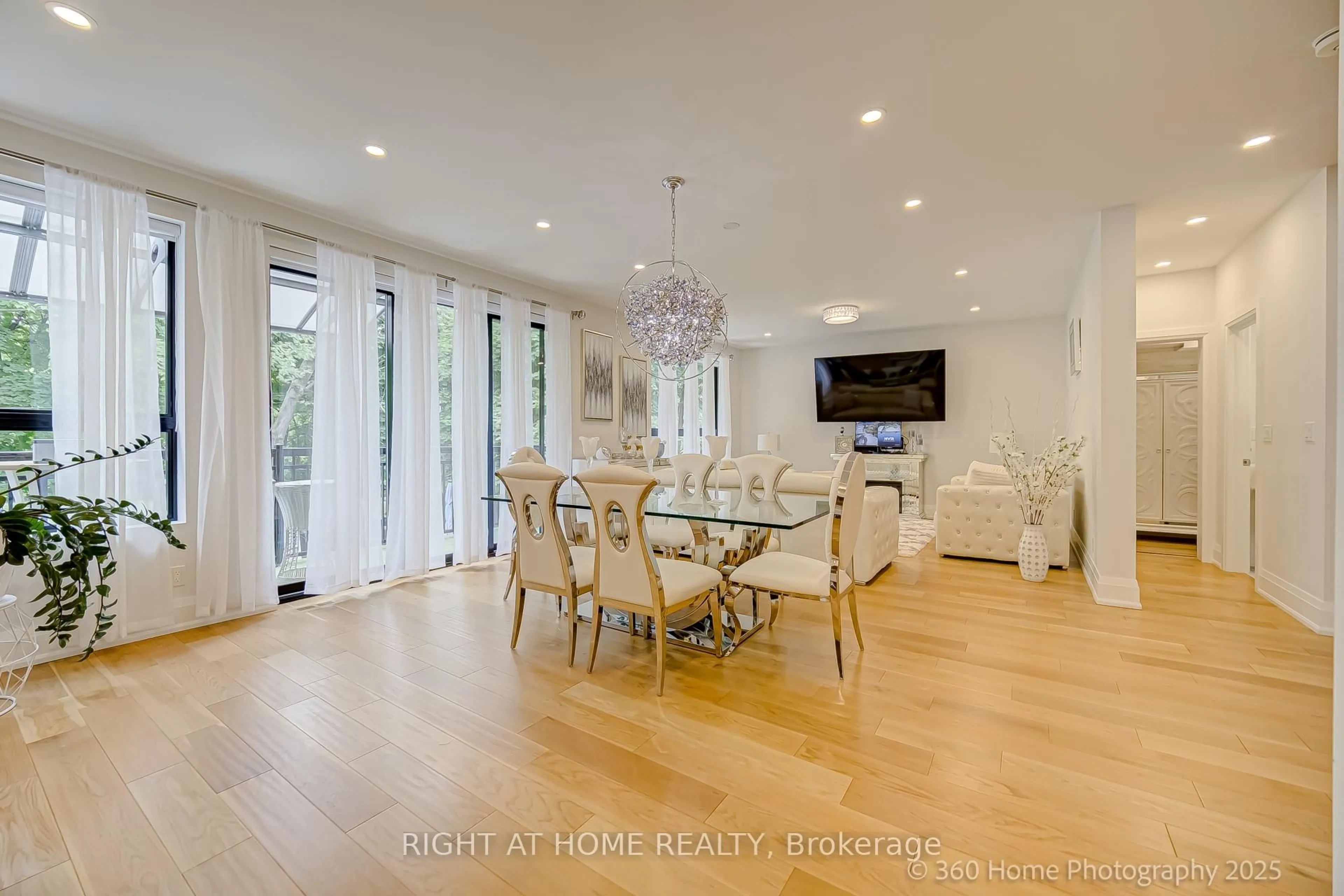 Dining room, wood/laminate floor for 238 Renforth Dr, Toronto Ontario M9C 2K9