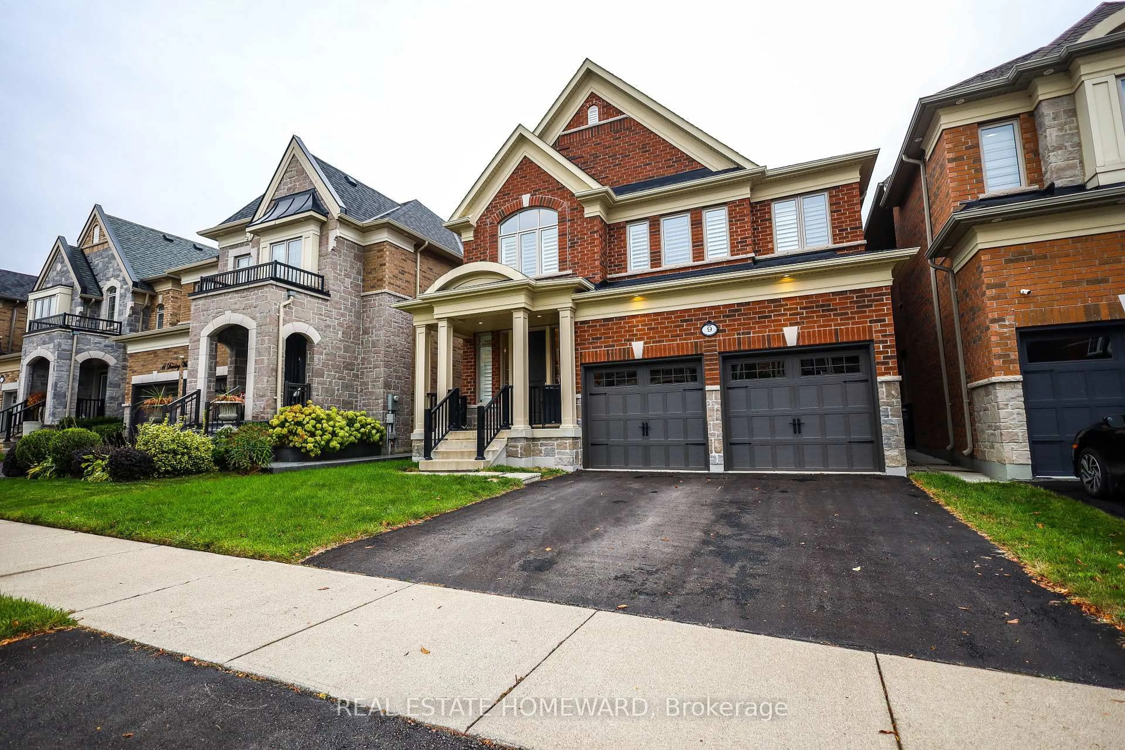 Home with brick exterior material, street for 9 Dancing Waters Rd, Brampton Ontario L6Y 6B5