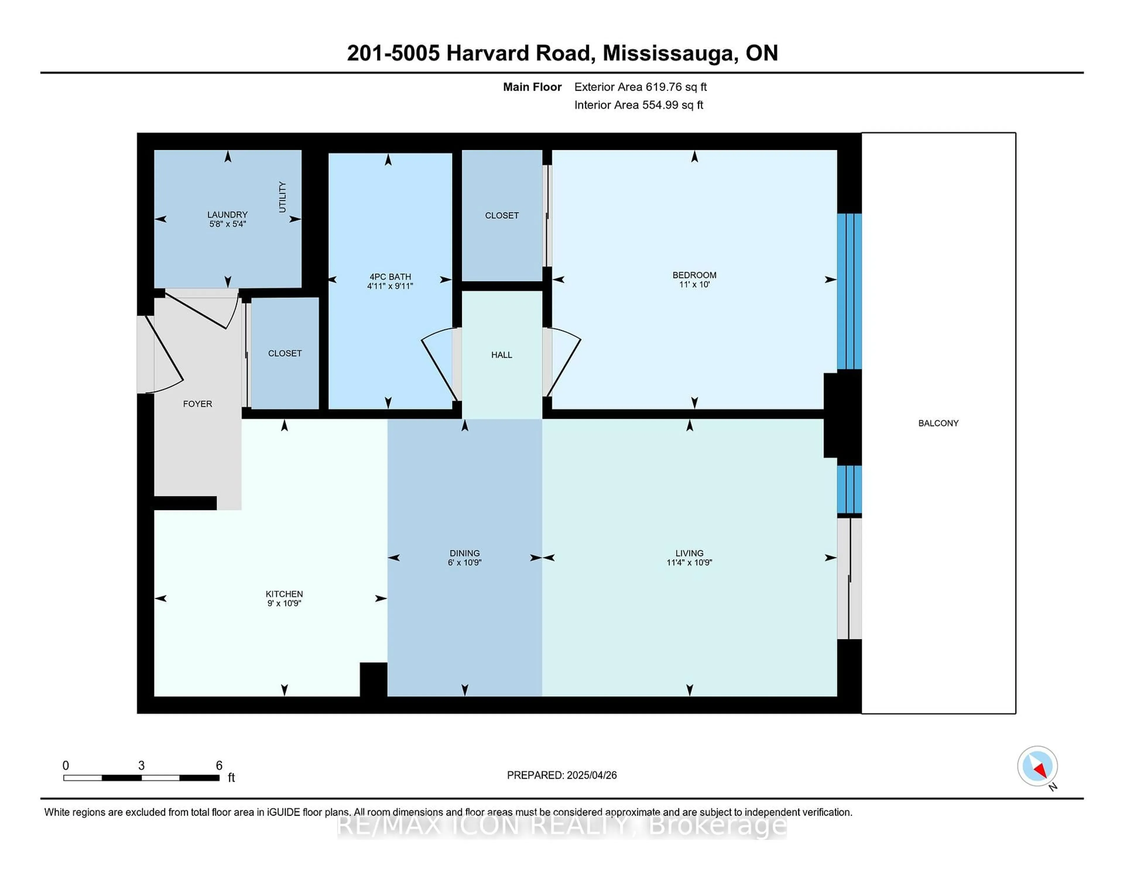 Floor plan for 5005 Harvard Rd #201, Mississauga Ontario L5M 0W5