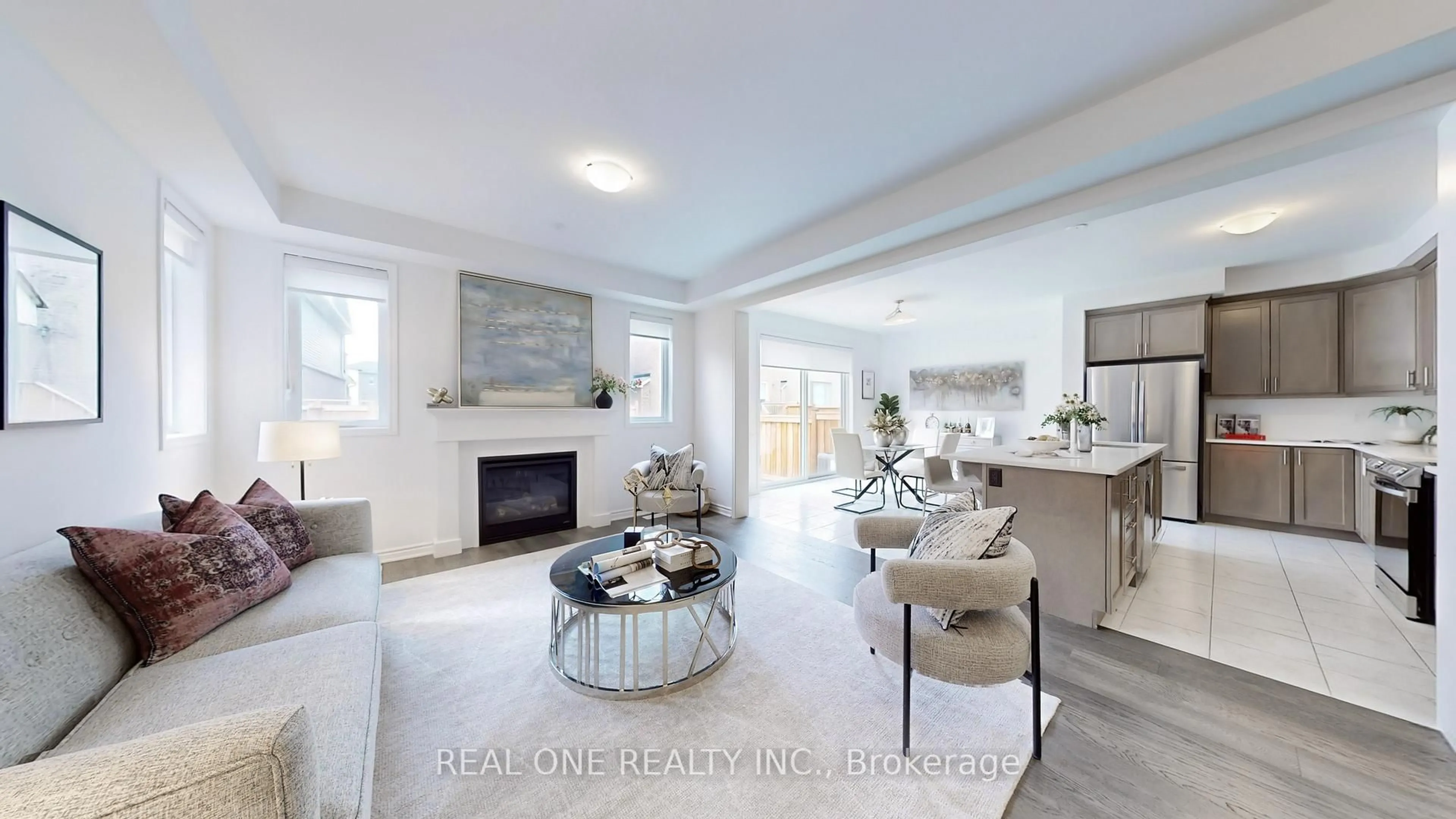 Living room with furniture, ceramic/tile floor for 561 KENNEDY Circ, Milton Ontario L9E 1P9