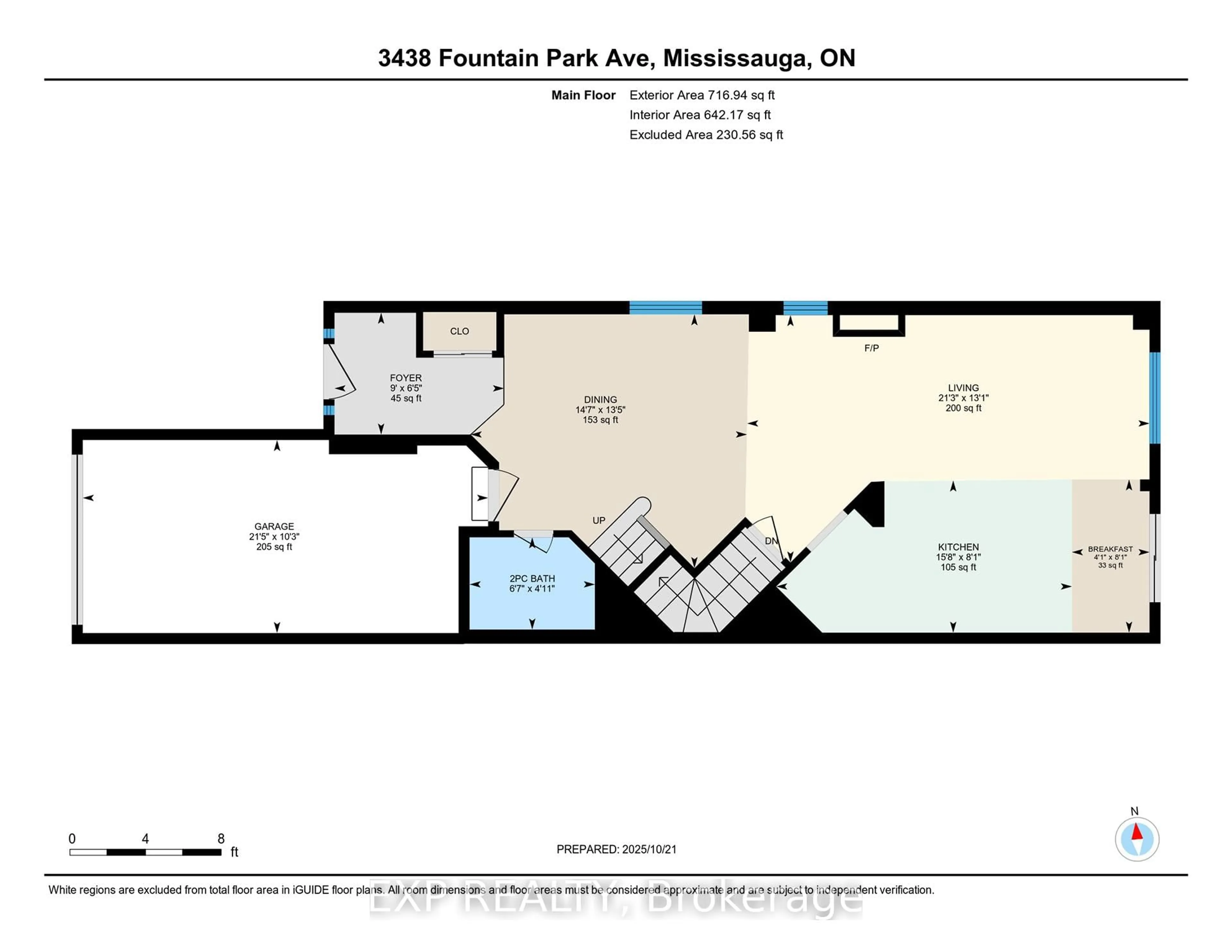 Floor plan for 3438 Fountain Park Ave, Mississauga Ontario L5M 7E3