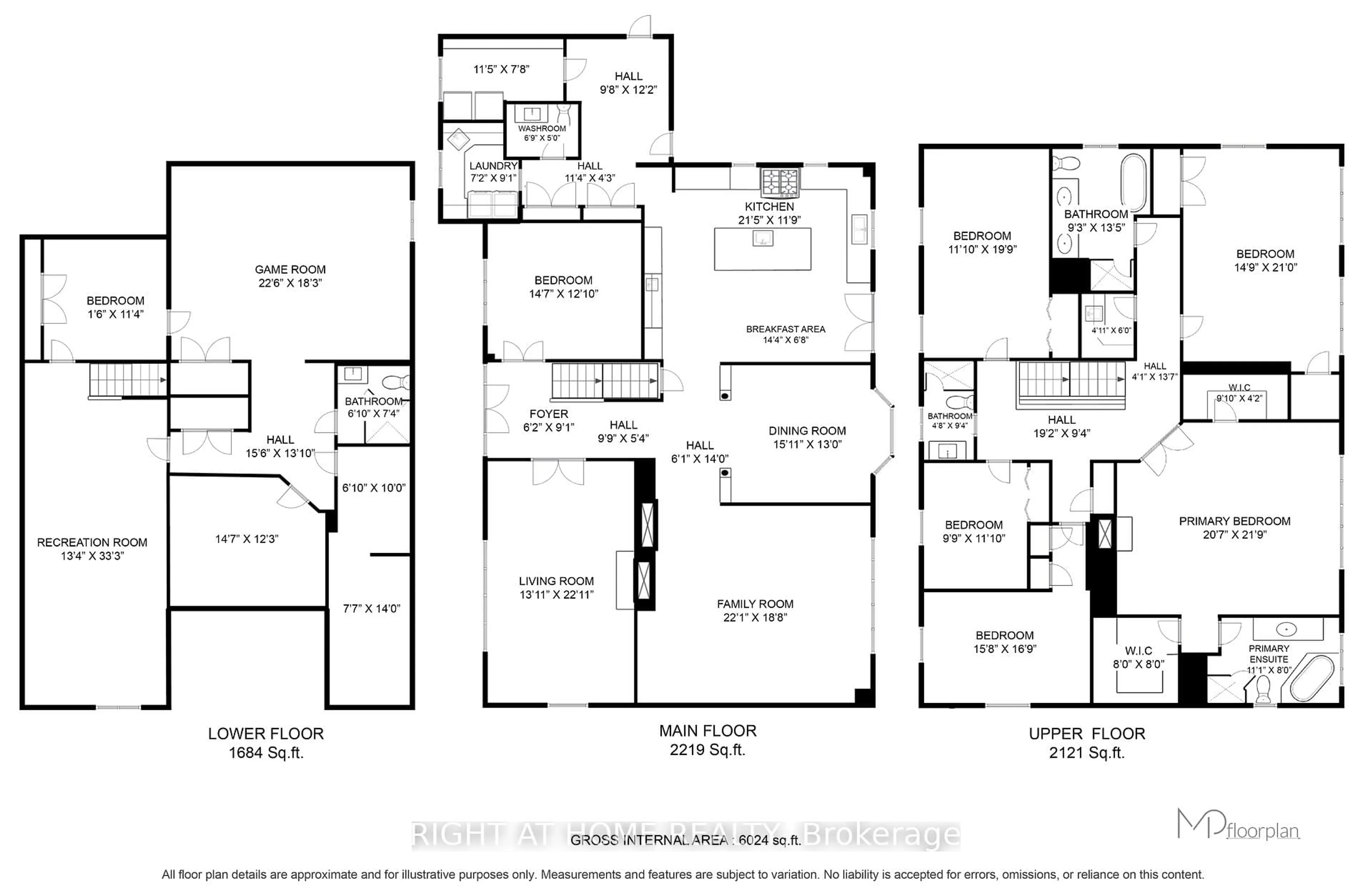 Floor plan for 2154 Oneida Cres, Mississauga Ontario L5C 1V6