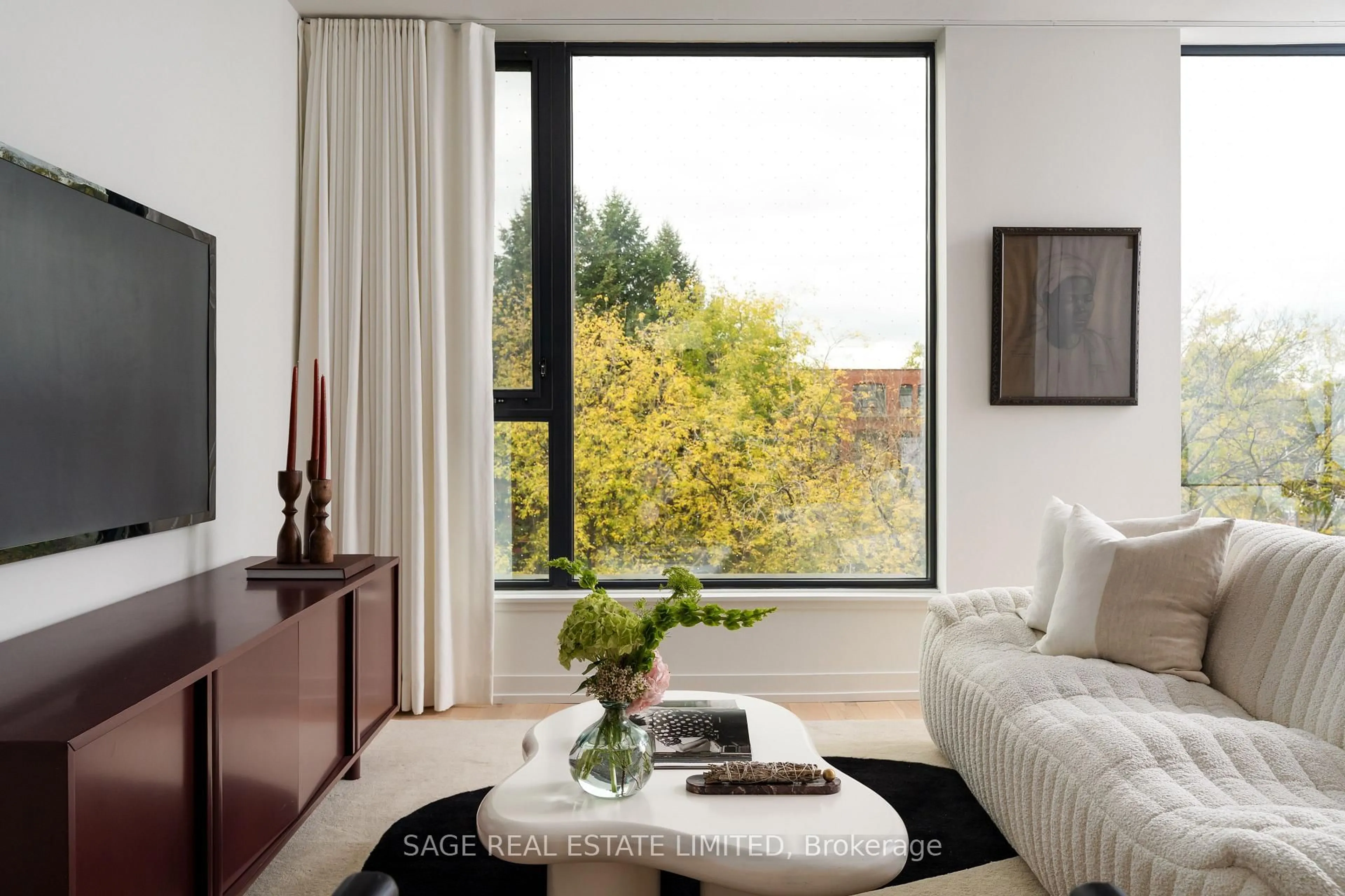 Living room with furniture, unknown for 35 Wabash Ave #321, Toronto Ontario M6R 0A9