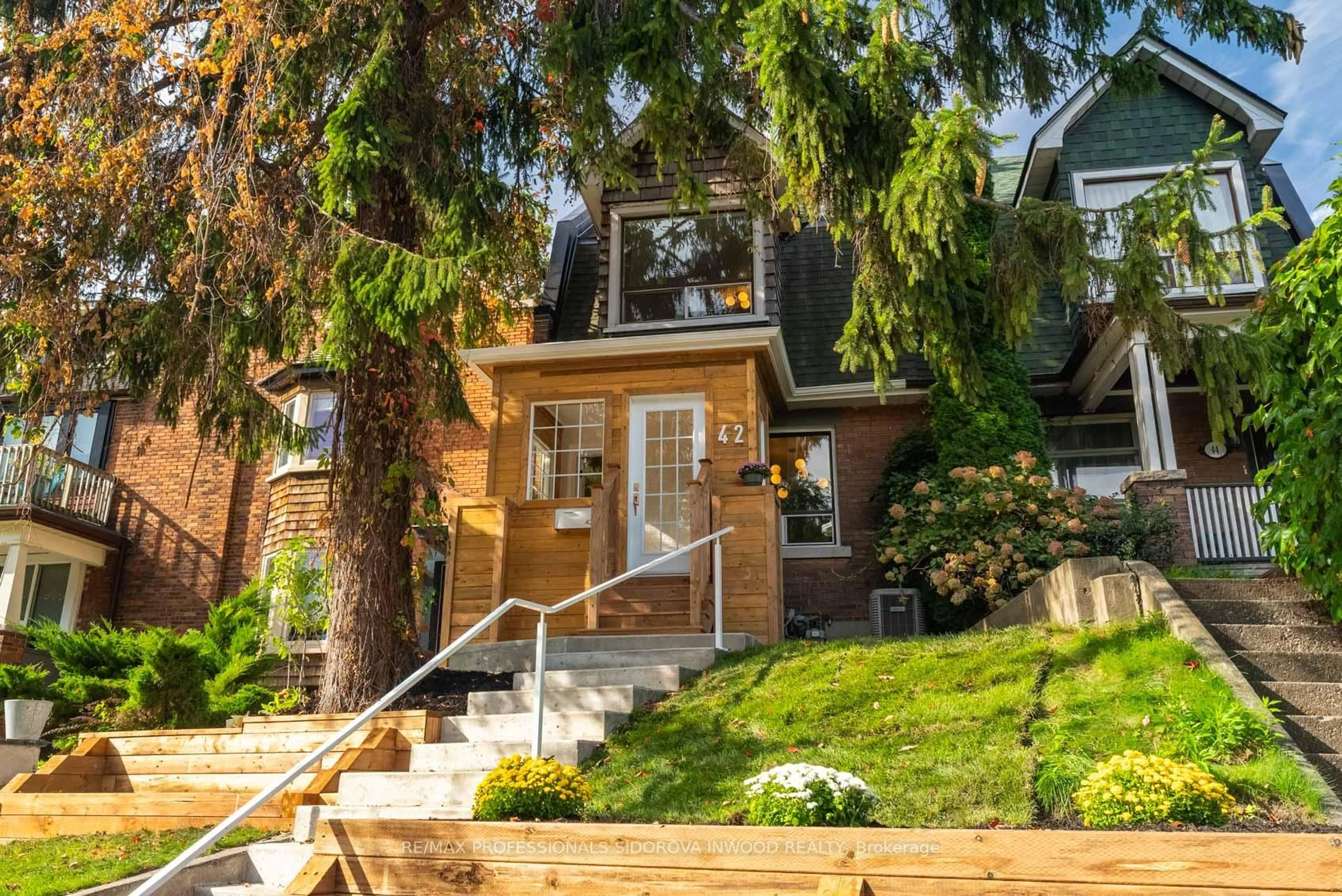 Home with brick exterior material, street for 42 Indian Rd, Toronto Ontario M6R 2T9