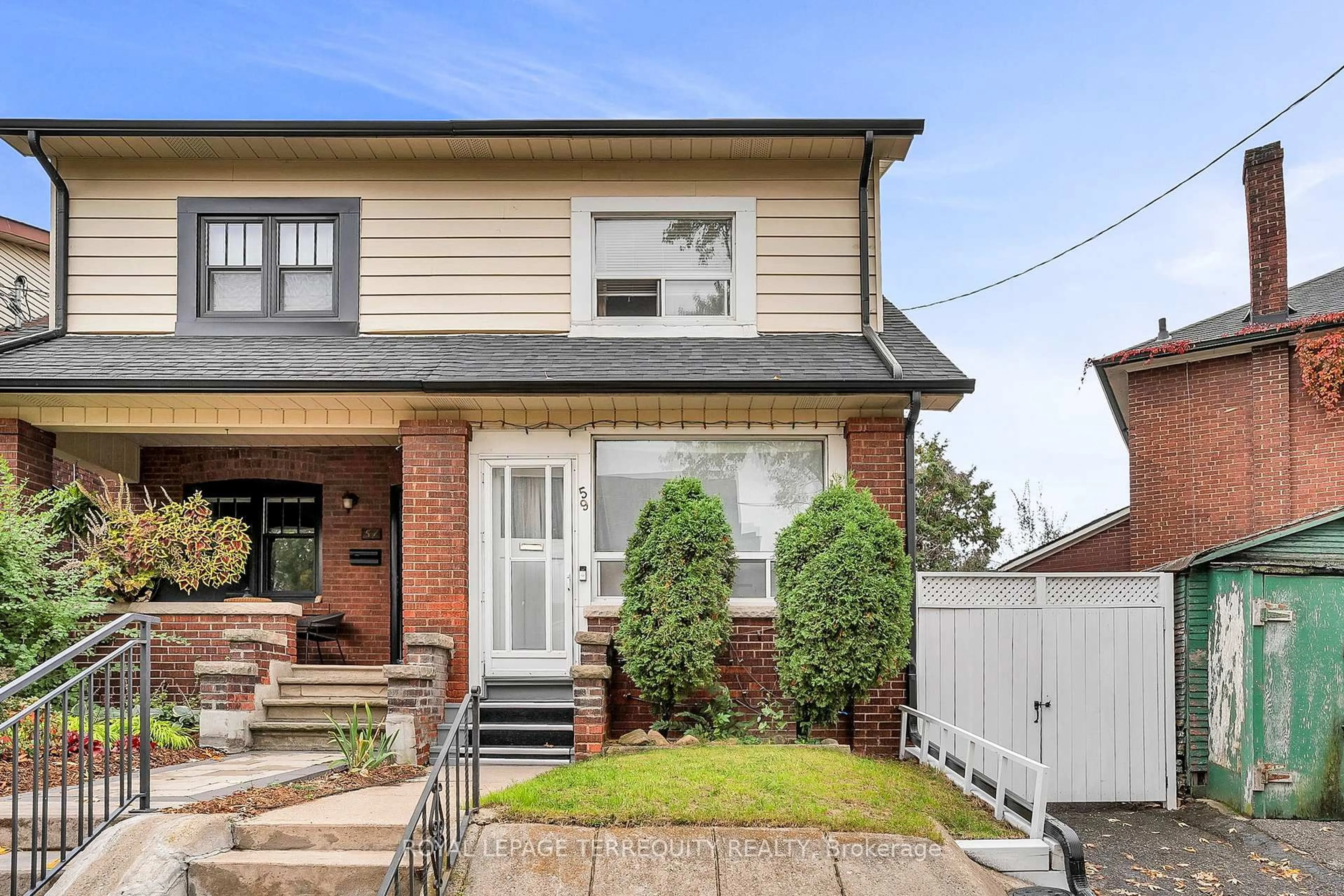 Home with brick exterior material, street for 59 Abbott Ave, Toronto Ontario M6P 1H3
