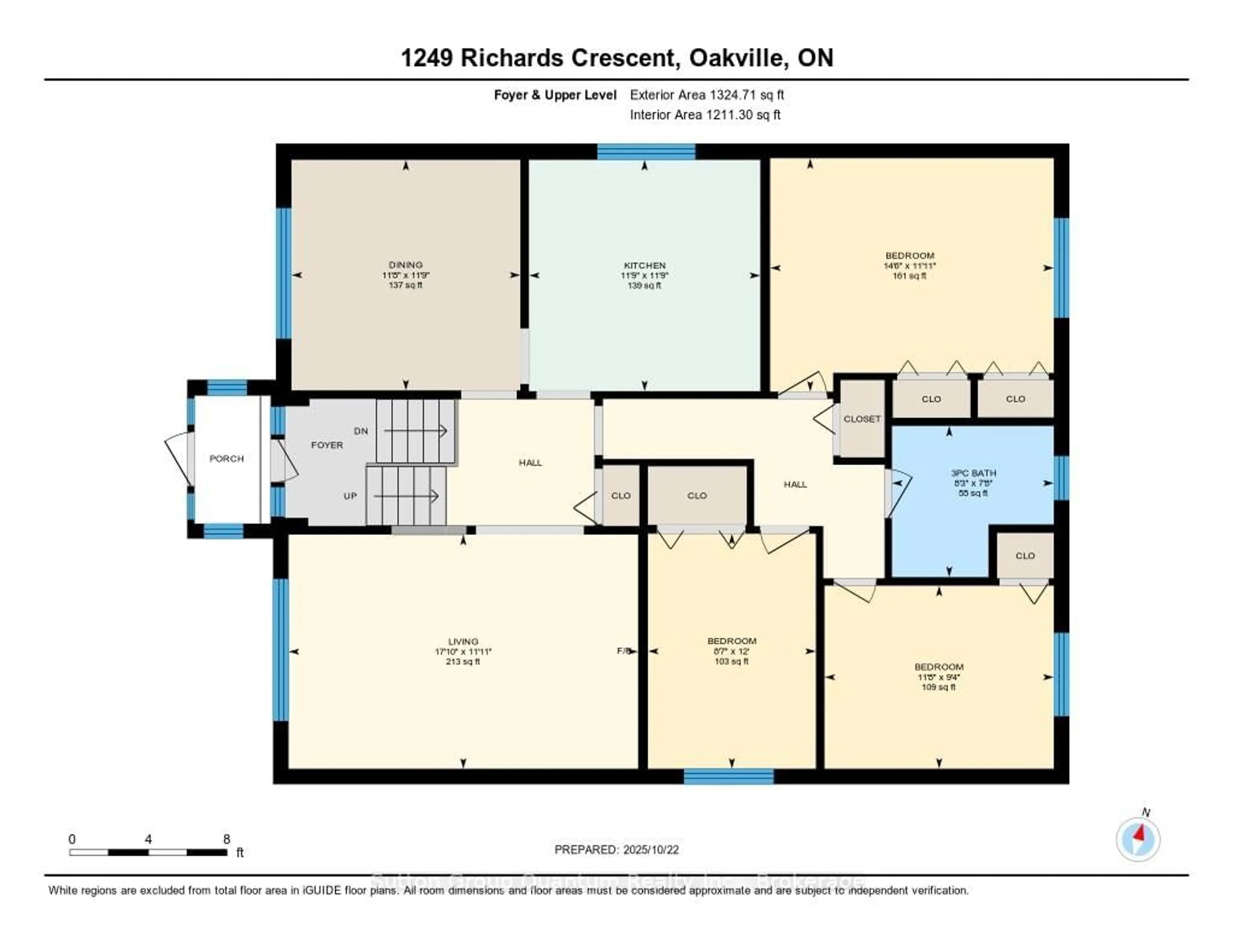 Floor plan for 1249 Richards Cres, Oakville Ontario L6H 1R5