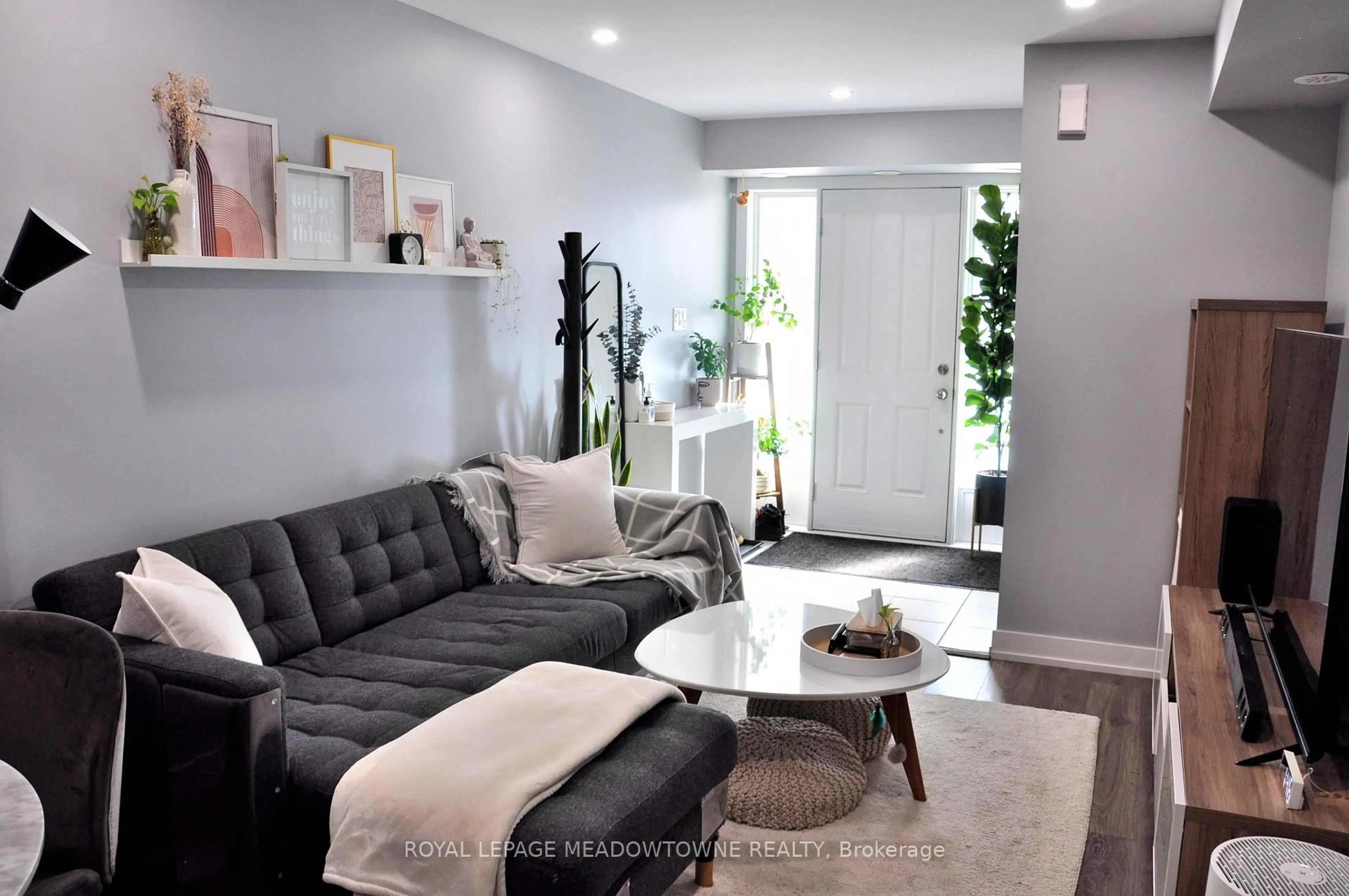 Living room with furniture, unknown for 60 Parrotta Dr #251, Toronto Ontario M9M 0E5