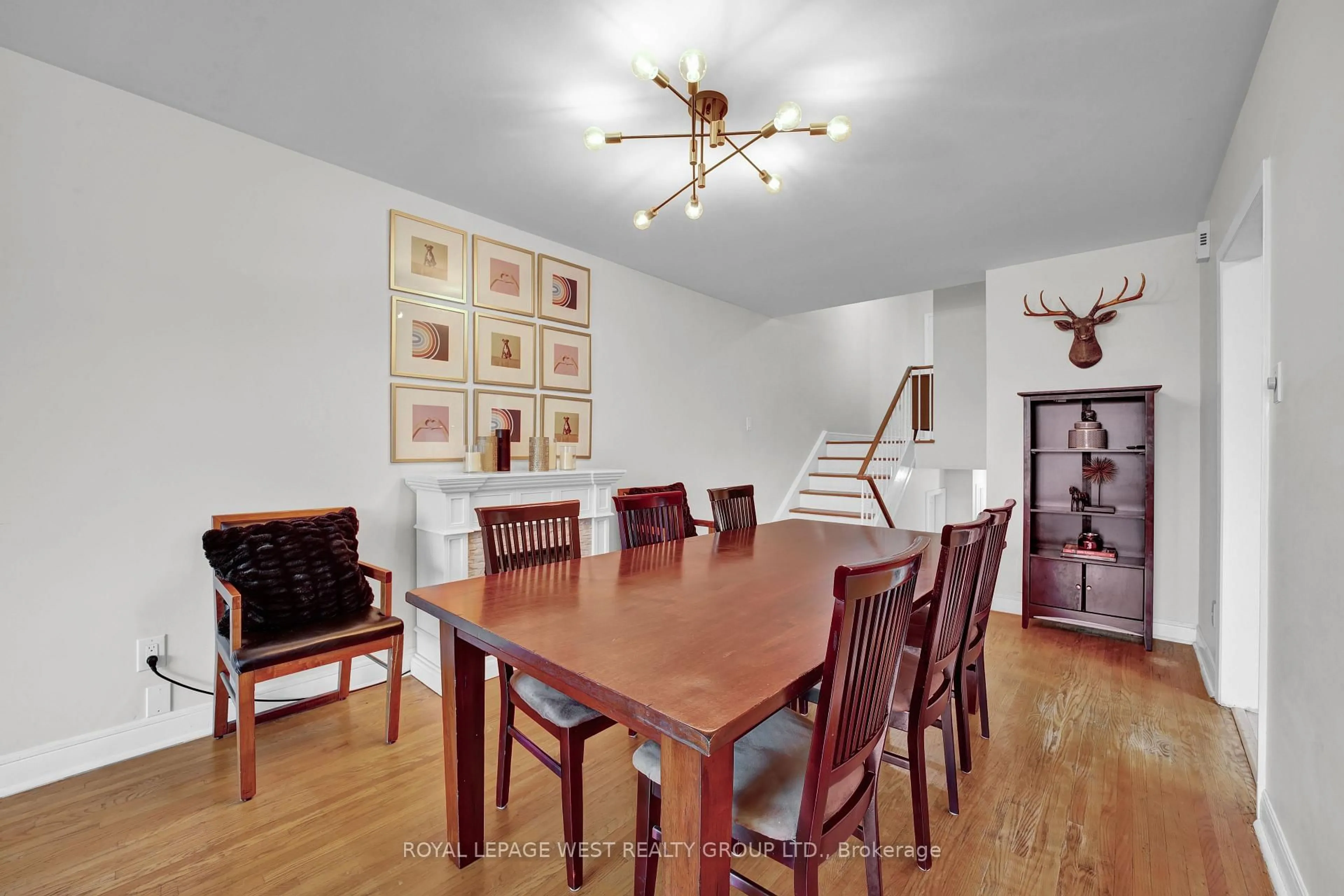 Dining room, wood/laminate floor for 58 Frankton Cres, Toronto Ontario M3J 1C1