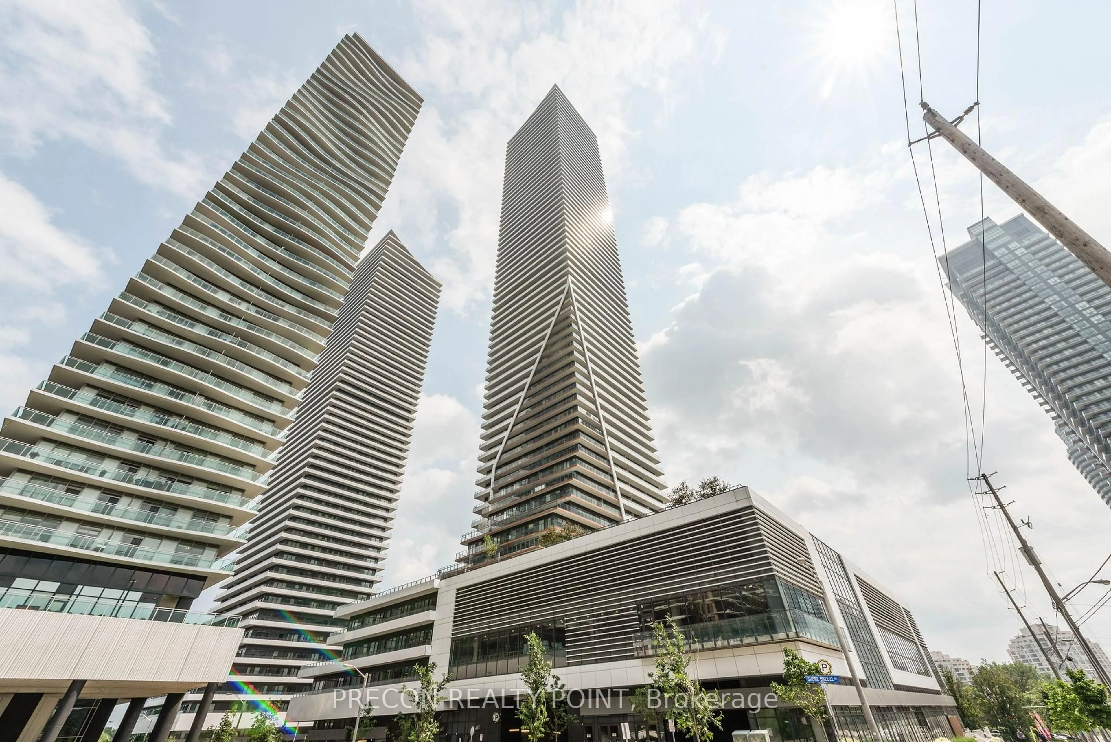 Patio, city buildings view from balcony for 30 Shore Breeze Dr #2512, Toronto Ontario M8V 0E1