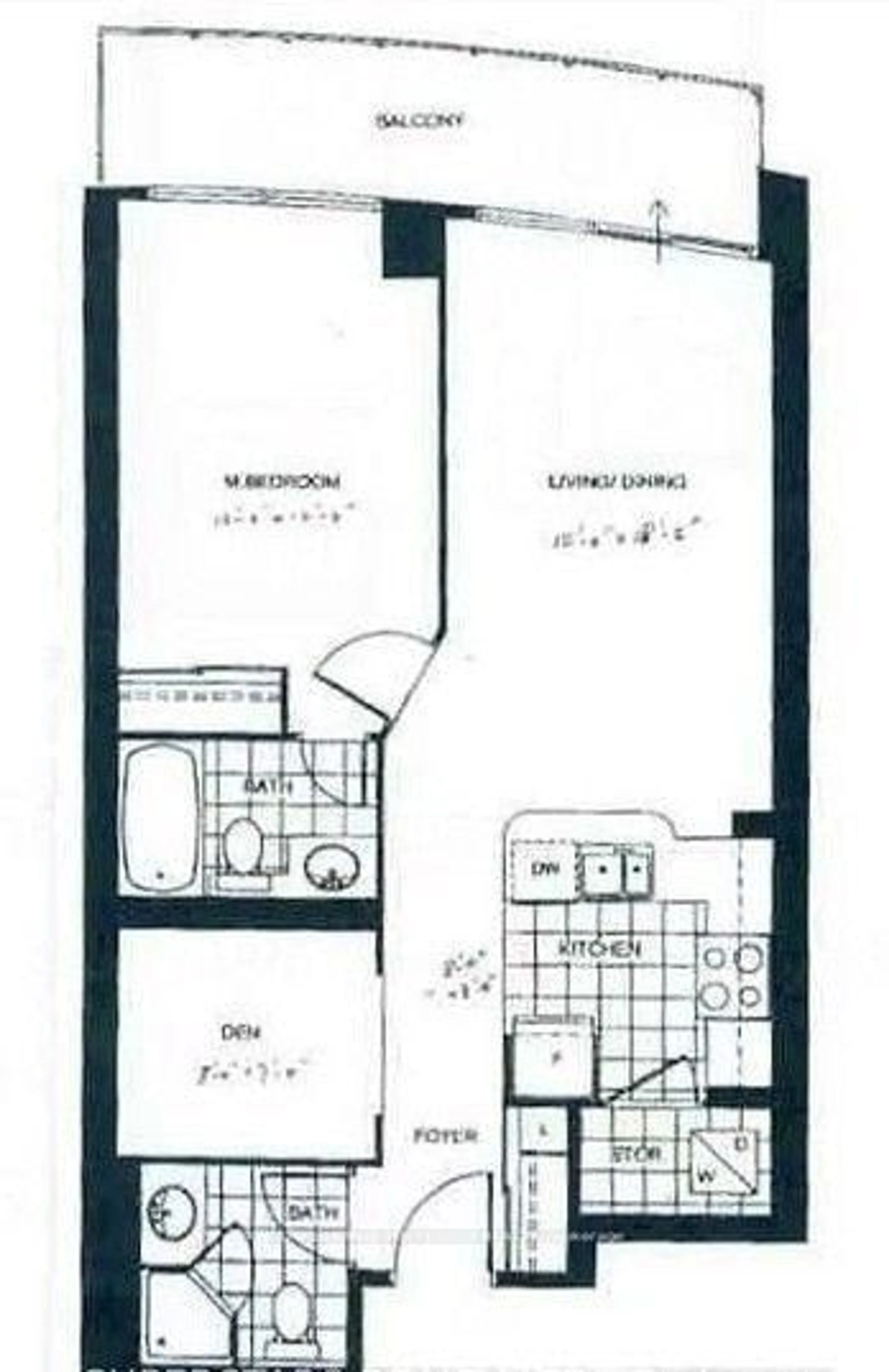 Floor plan for 1 Elm Dr #1104, Mississauga Ontario L5B 4M1