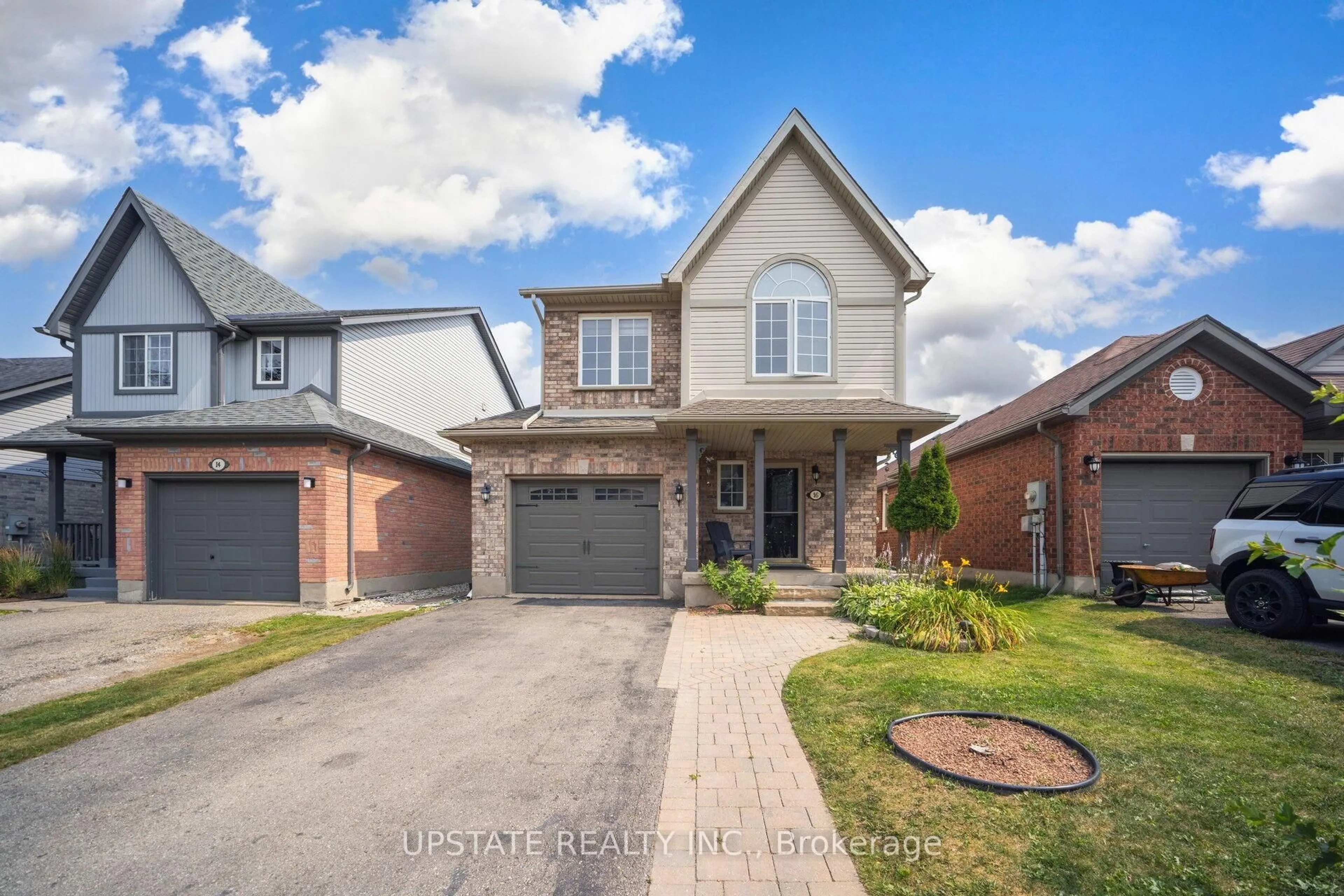 Home with brick exterior material, street for 16 Settlers Rd, Orangeville Ontario L9W 5E3