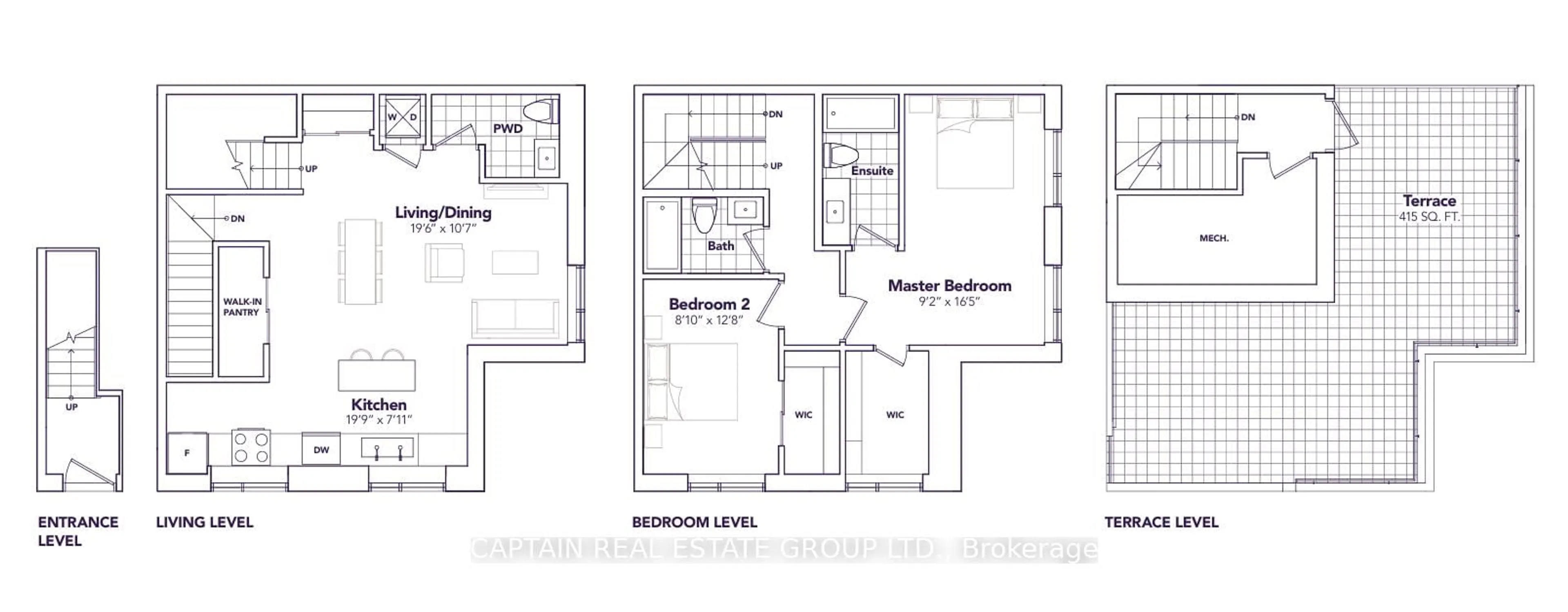Floor plan for 1075 Douglas McCurdy Common #253, Mississauga Ontario L5G 0C6