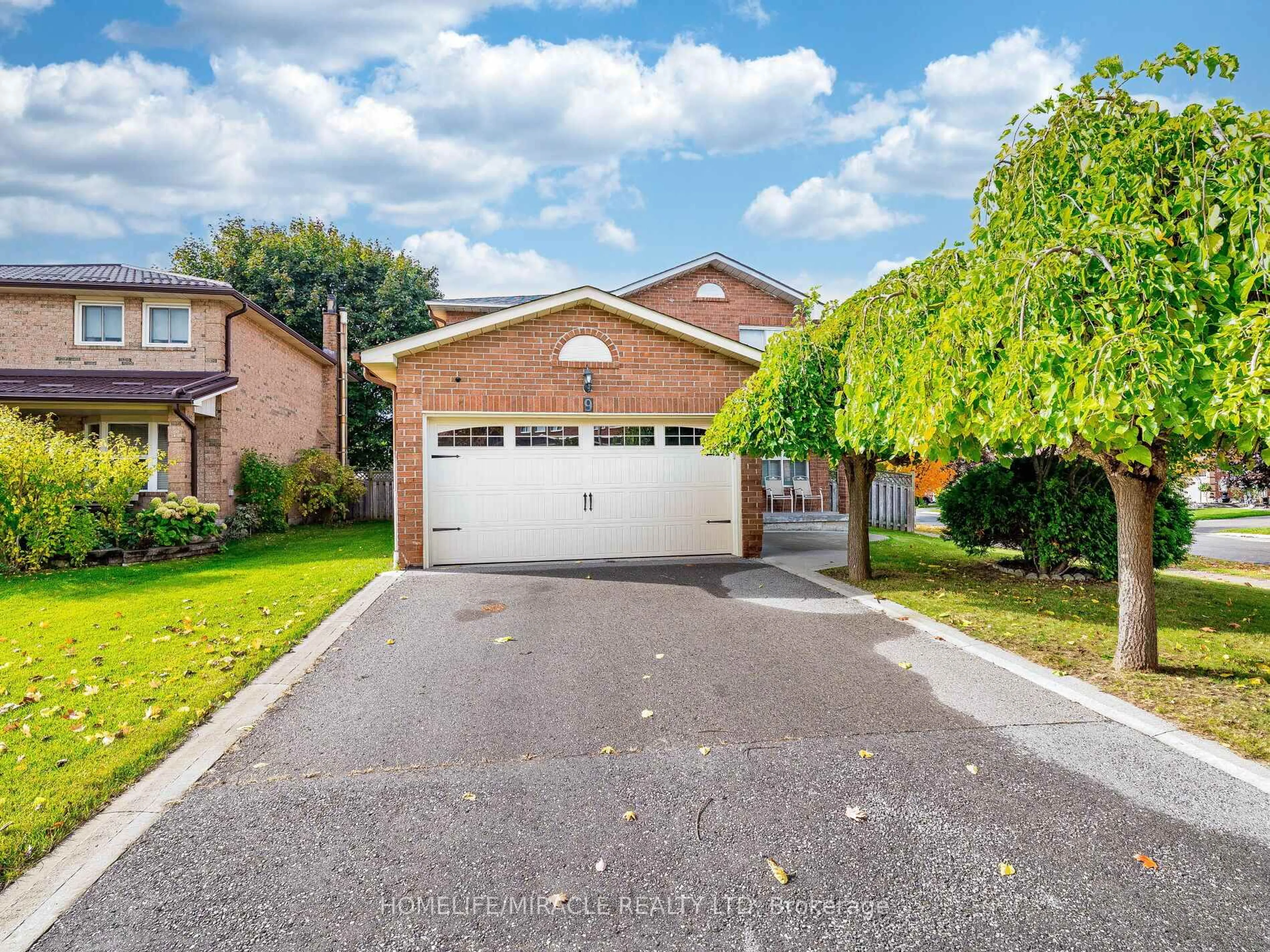 Home with brick exterior material, street for 9 Ballycastle Cres, Brampton Ontario L6Z 2V6