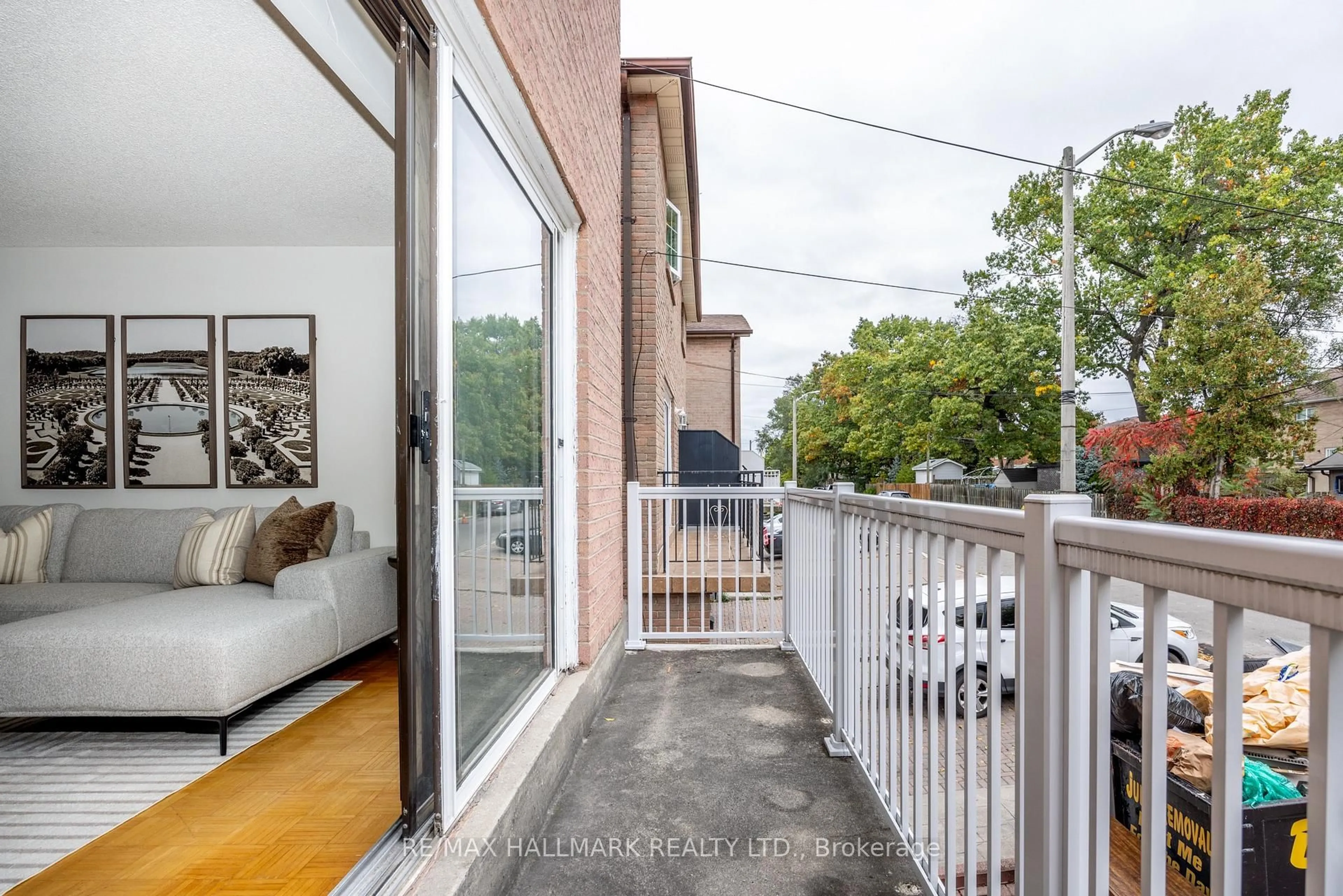 Balcony in the apartment, street for 12 Outlook Garden Blvd, Toronto Ontario M6N 4Z4