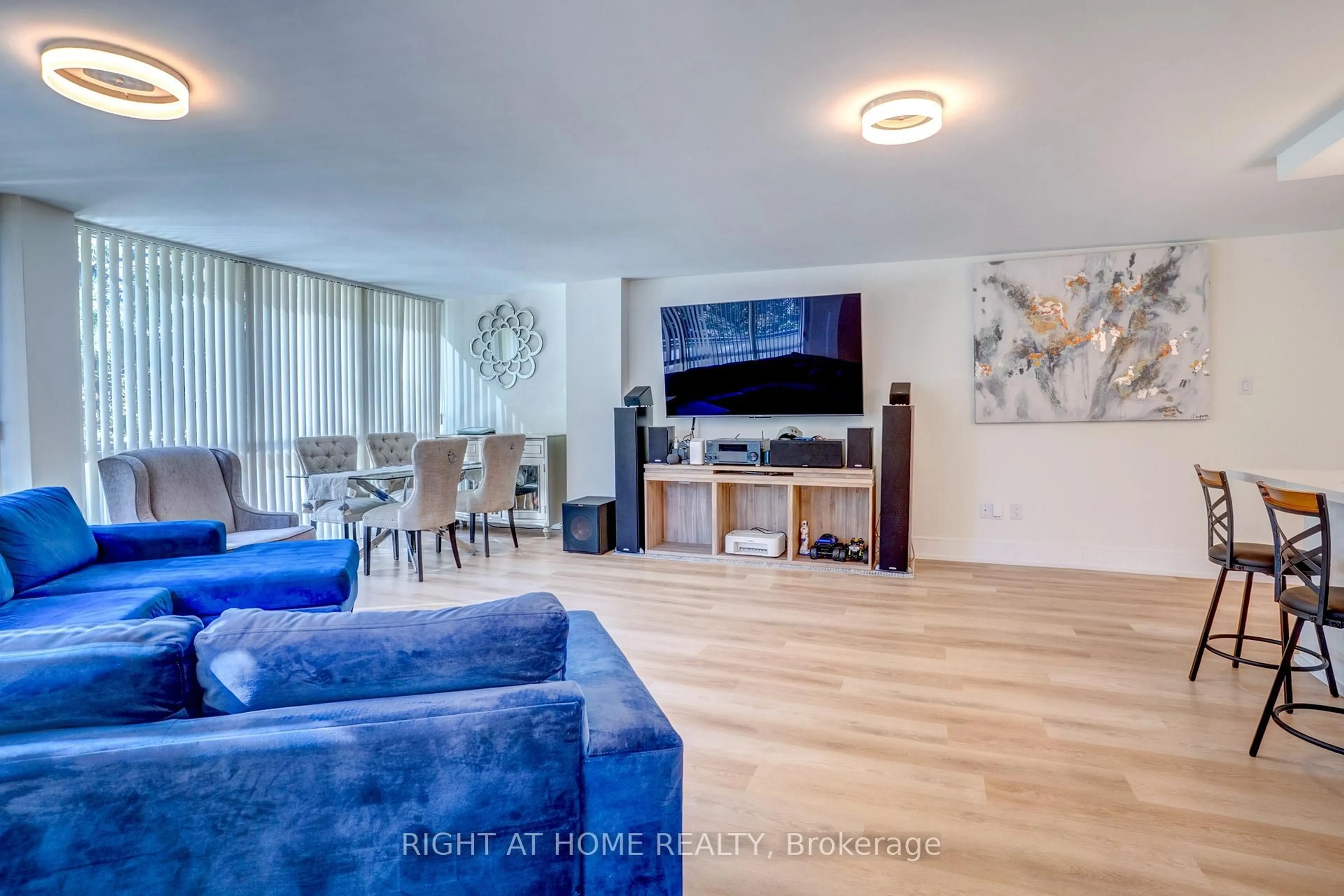 Living room with furniture, unknown for 350 Webb Dr #201, Mississauga Ontario L5B 3W4