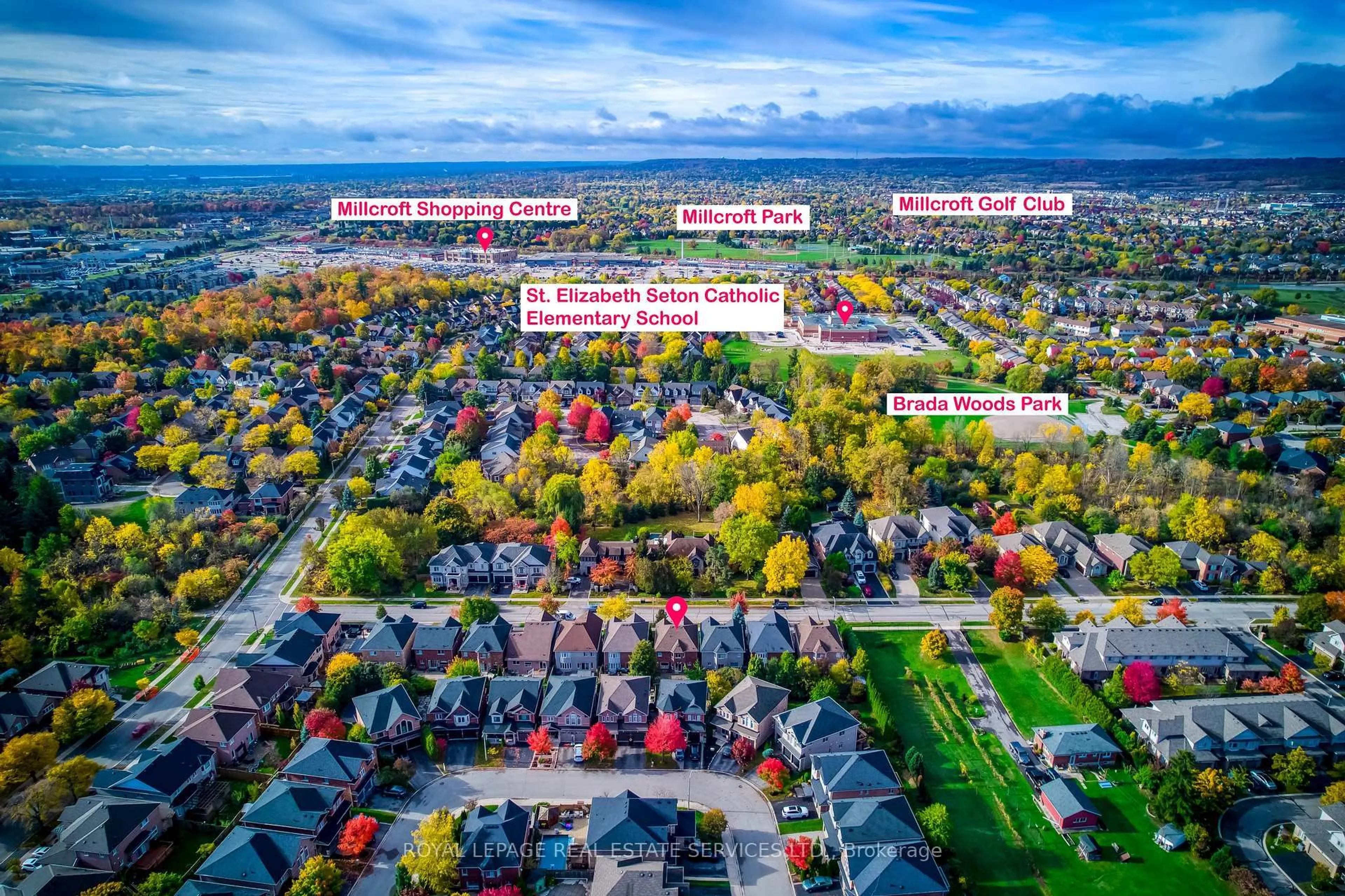 A pic from outside/outdoor area/front of a property/back of a property/a pic from drone, street for 2151 Orchard Rd, Burlington Ontario L7L 7K6