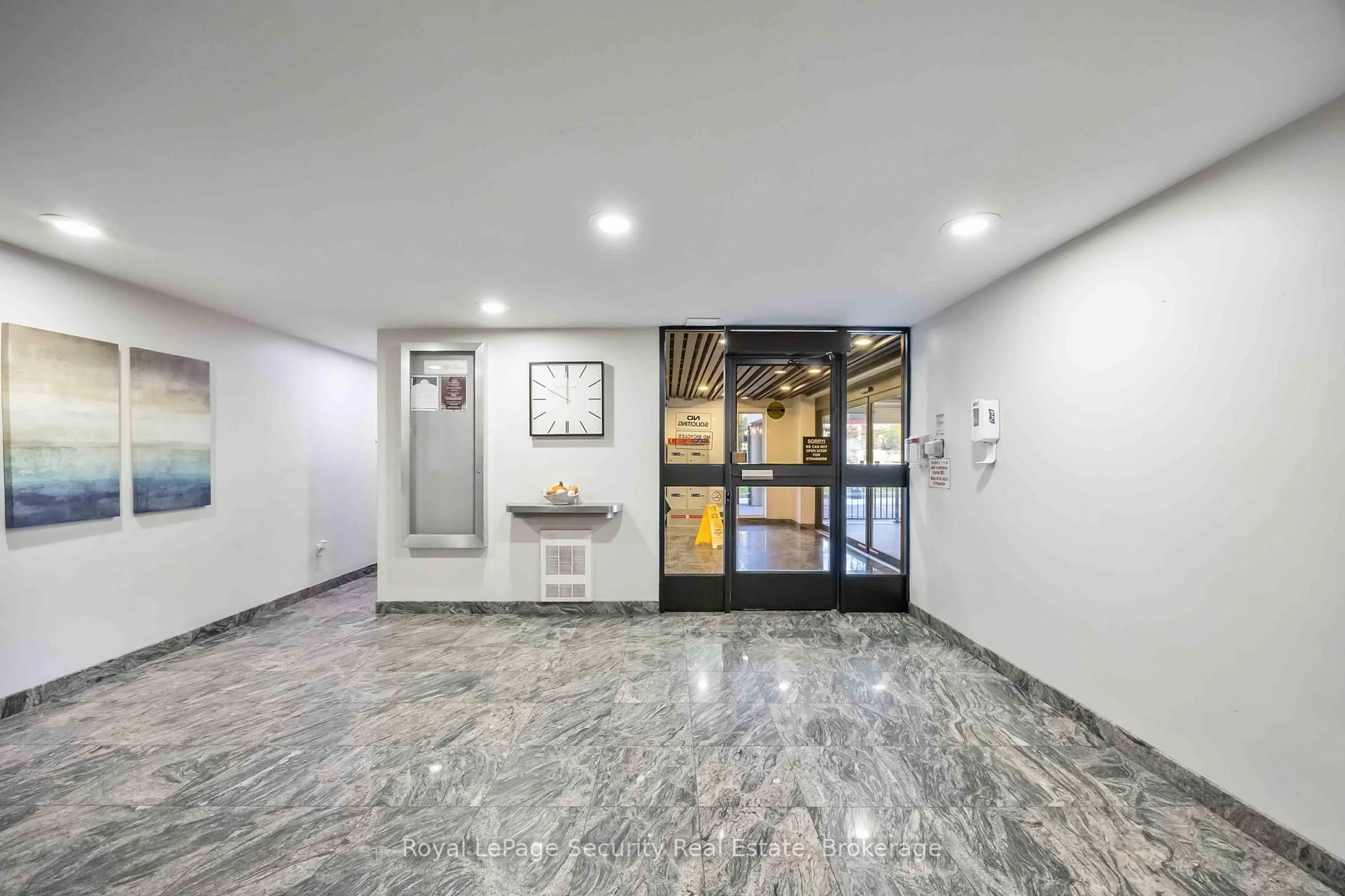 Indoor foyer for 15 La Rose Ave #1517, Toronto Ontario M9P 1A7