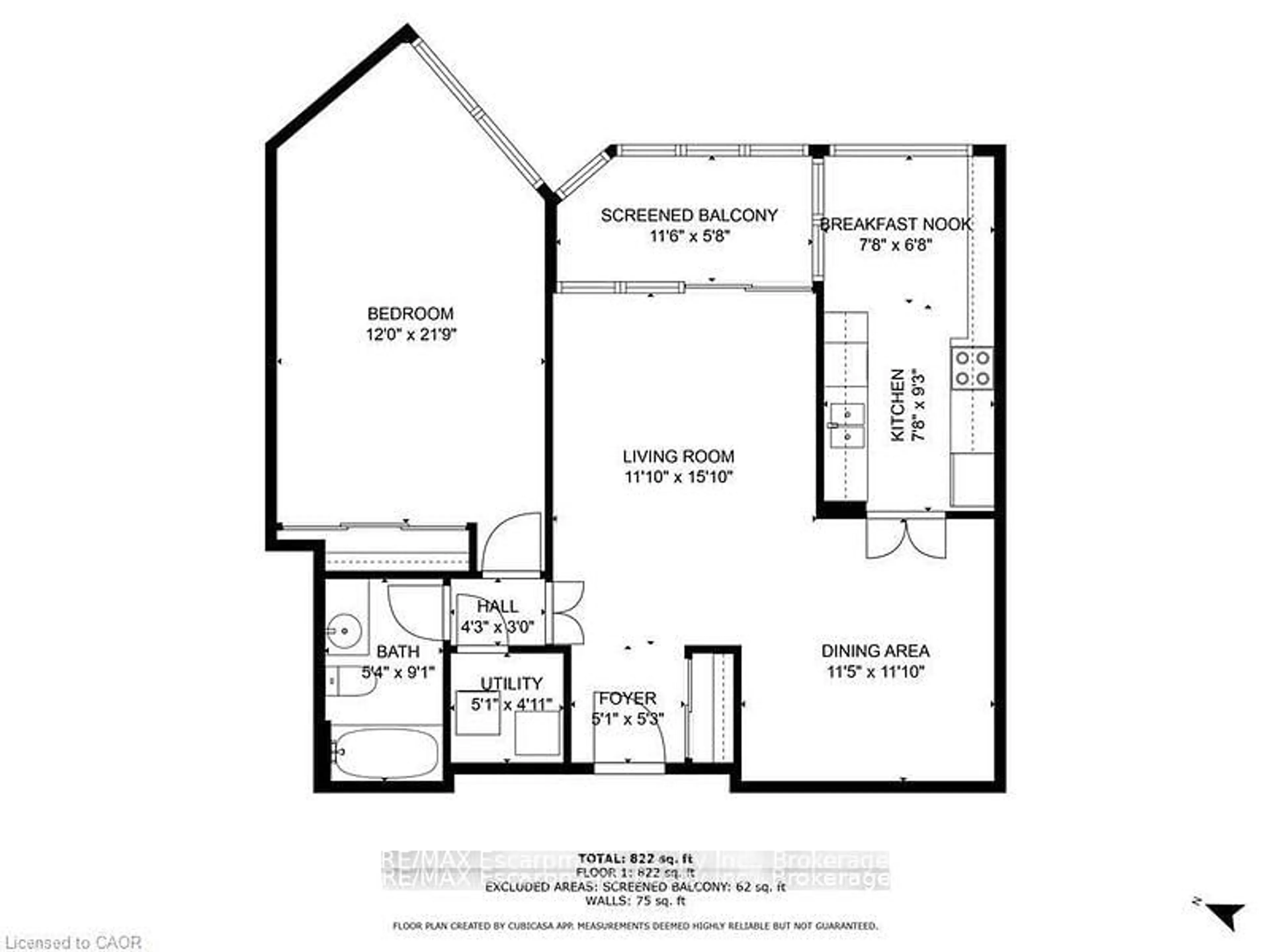 Floor plan for 1230 Marlborough Crt #602, Oakville Ontario L6H 3K6
