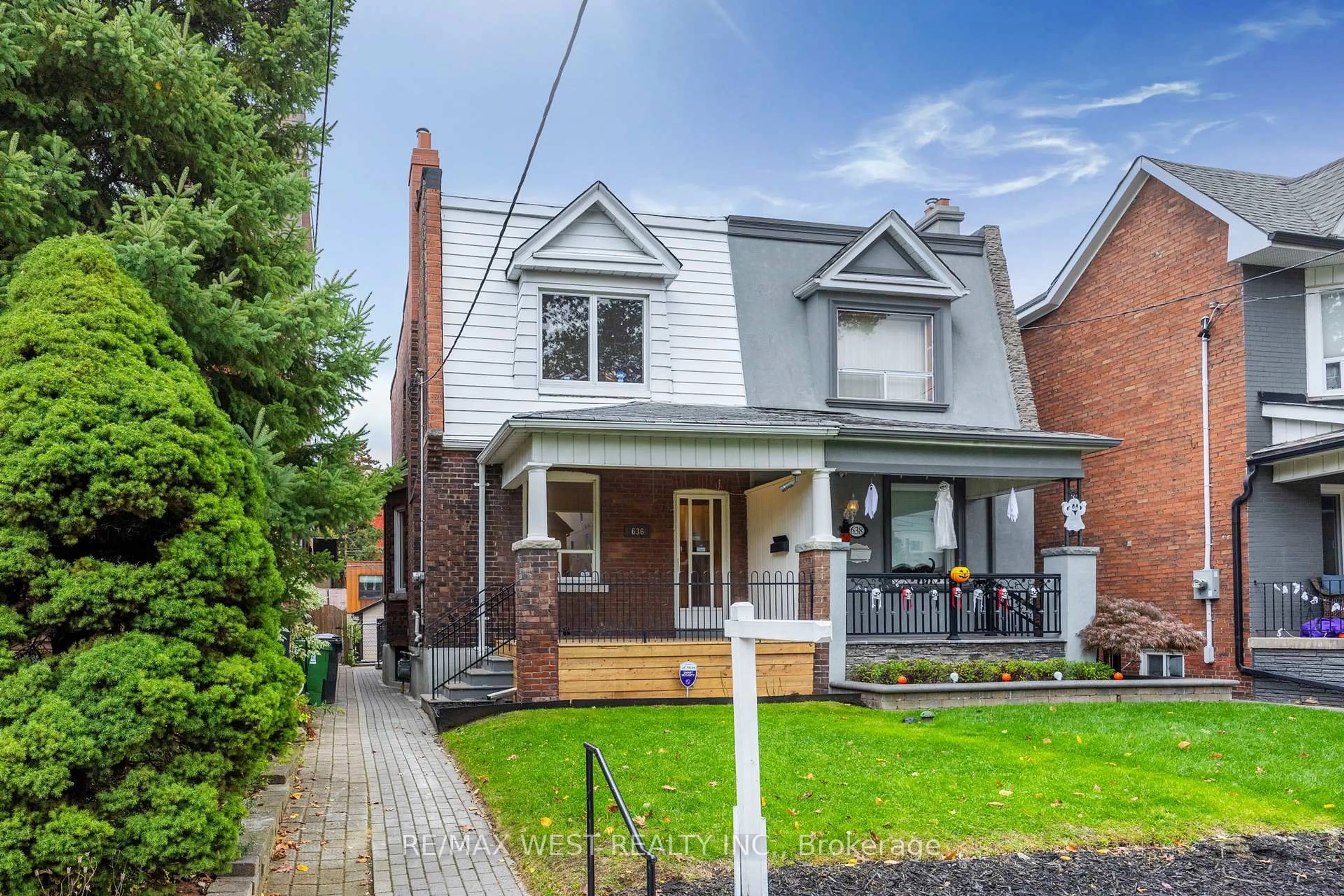 Home with brick exterior material, street for 636 Beresford Ave, Toronto Ontario M6S 3C3