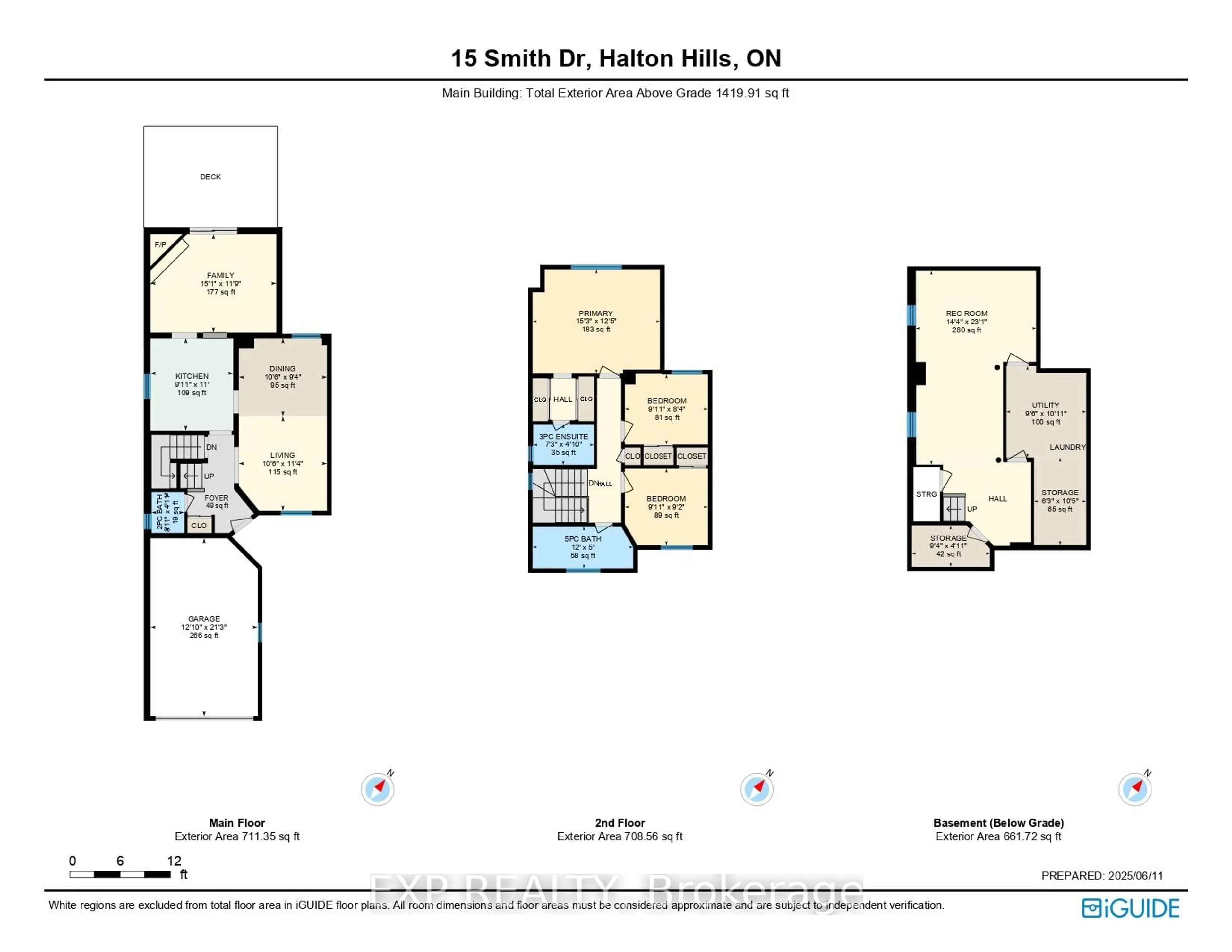Floor plan for 15 Smith Dr, Halton Hills Ontario L7G 5K7