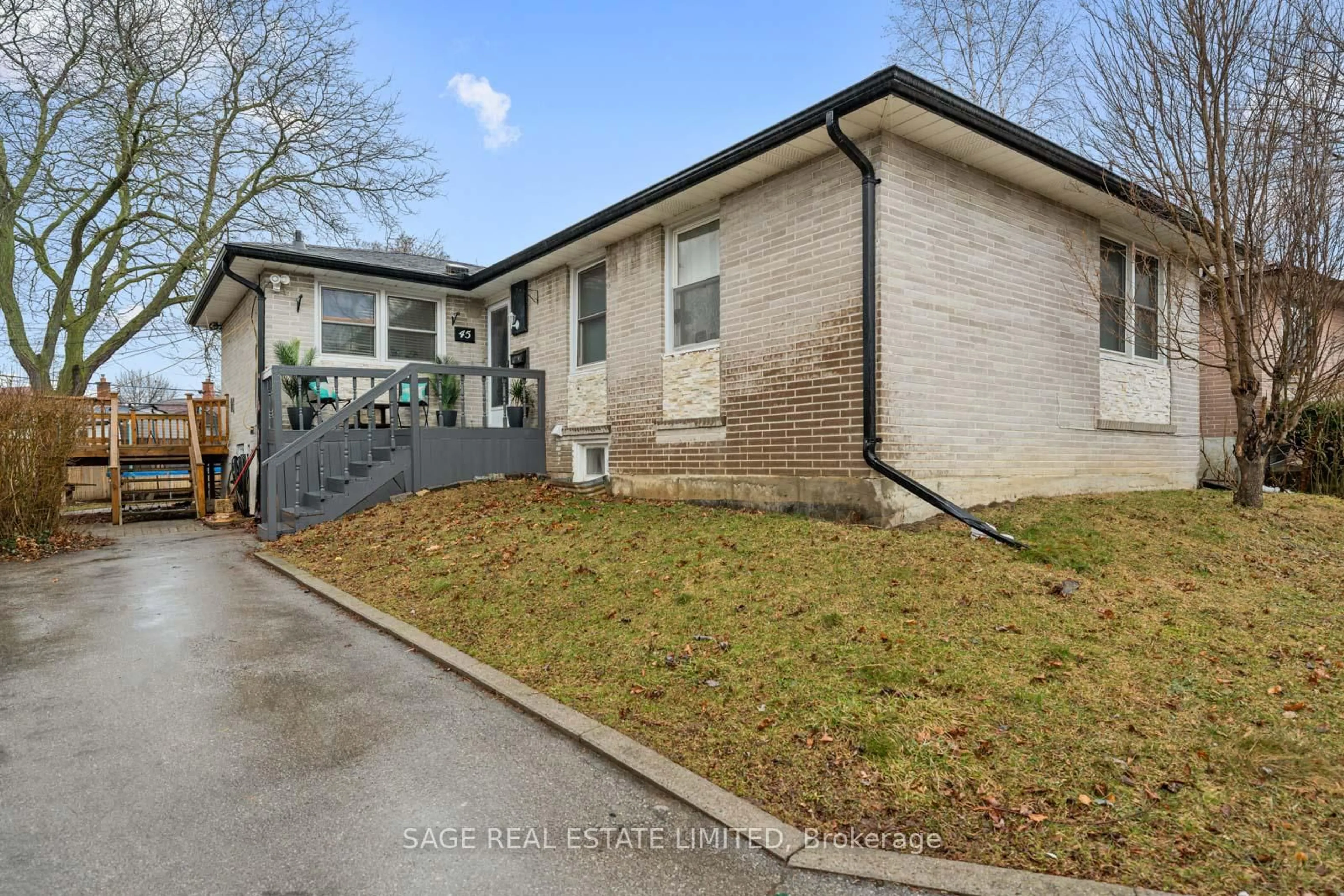 Home with brick exterior material, street for 45 Dashwood Cres, Toronto Ontario M9V 2N9