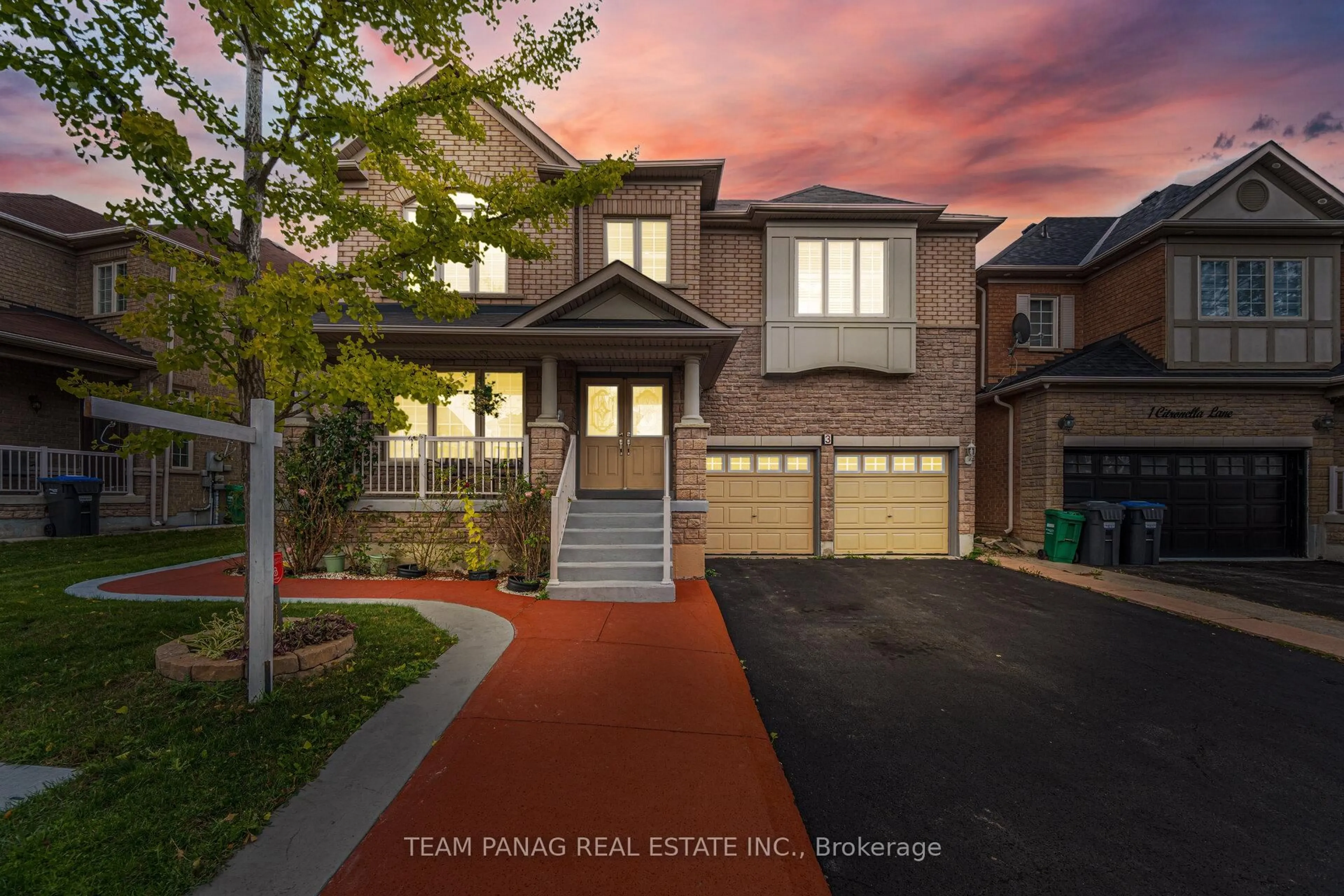 Home with brick exterior material, street for 3 Citronella Lane, Brampton Ontario L6R 3E1