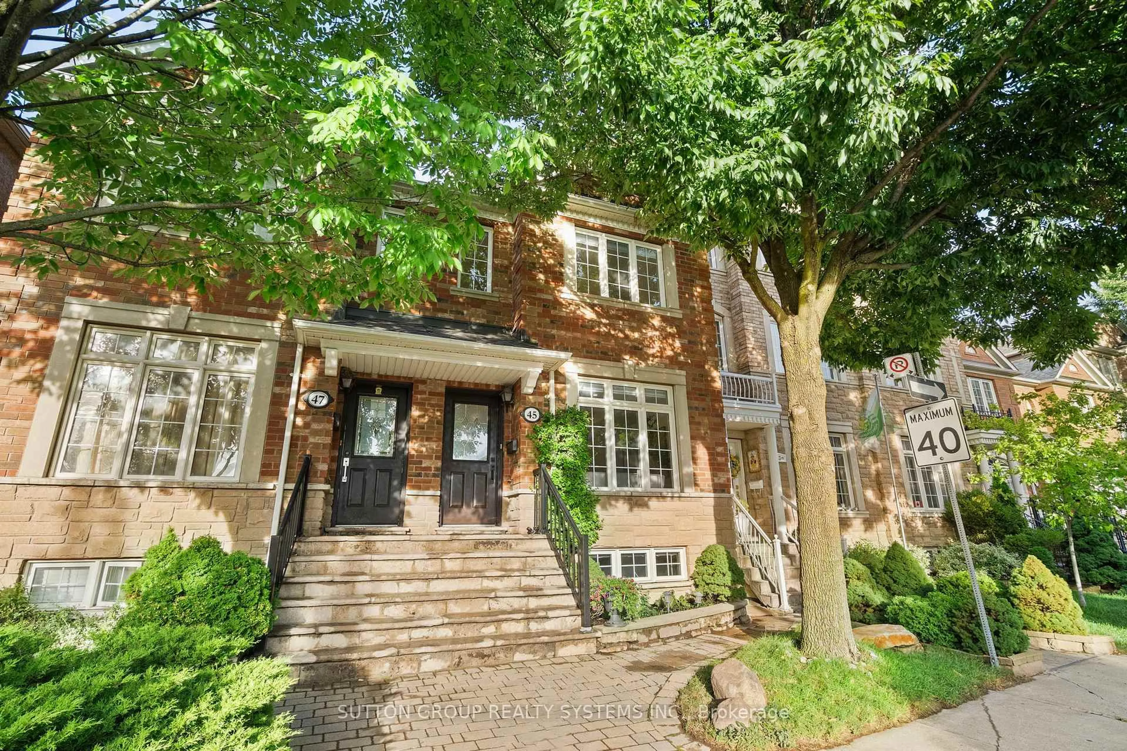 Home with brick exterior material, street for 45 Algarve Cres, Toronto Ontario M6N 5E7