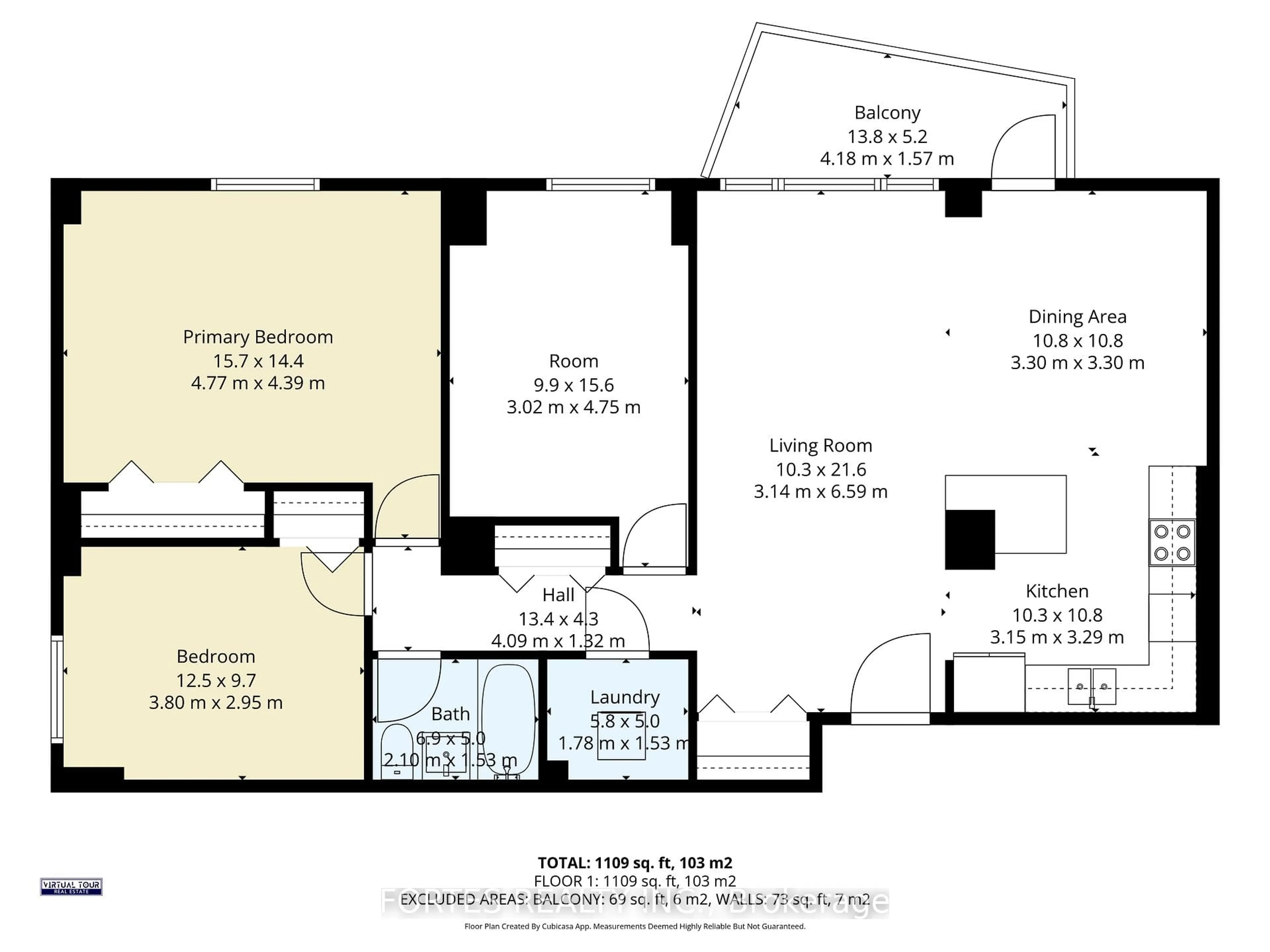 Floor plan for 100 Coe Hill Dr #102, Toronto Ontario M6S 3E1