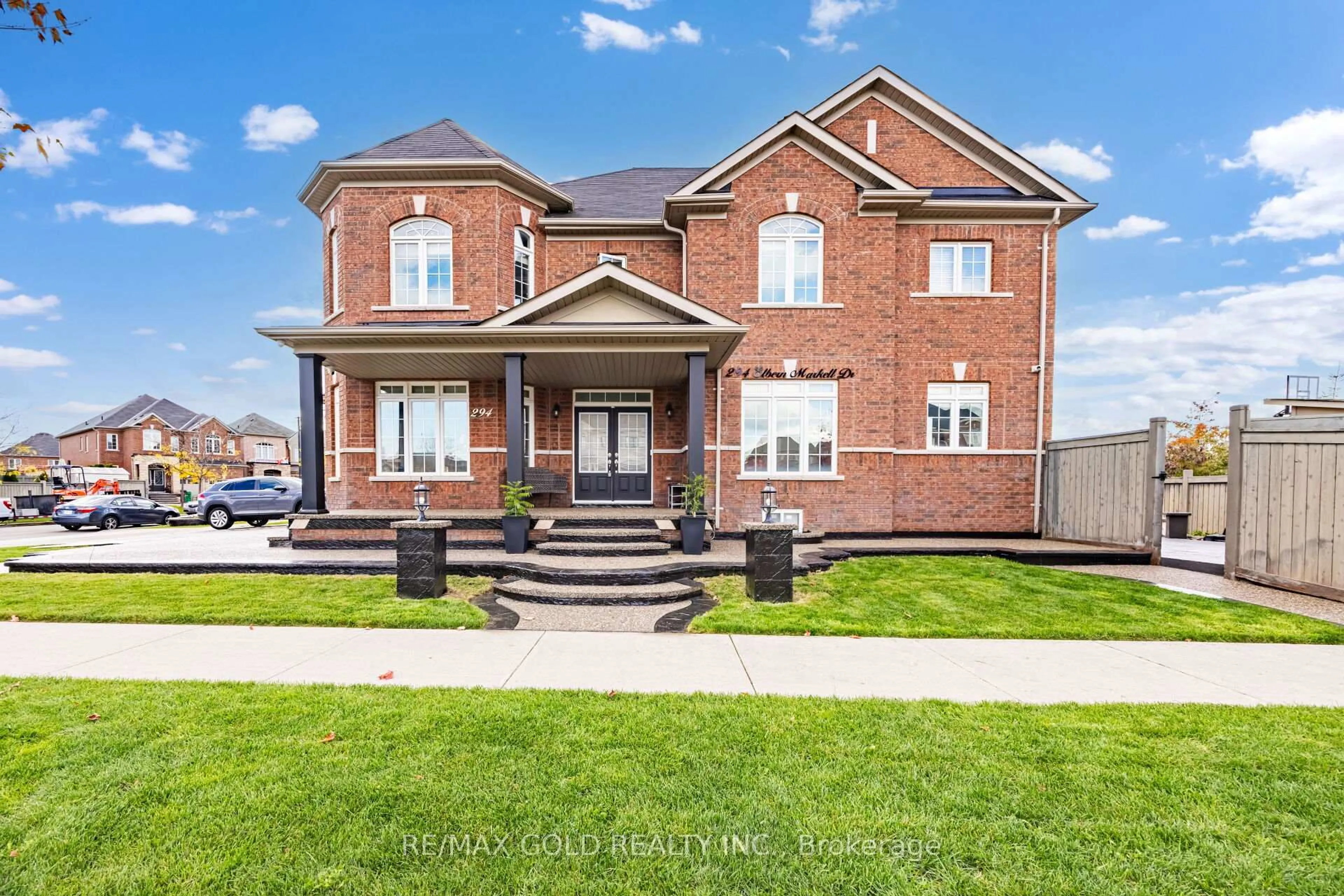 Home with brick exterior material, street for 294 Elbern Markell Dr, Brampton Ontario L6X 3C1