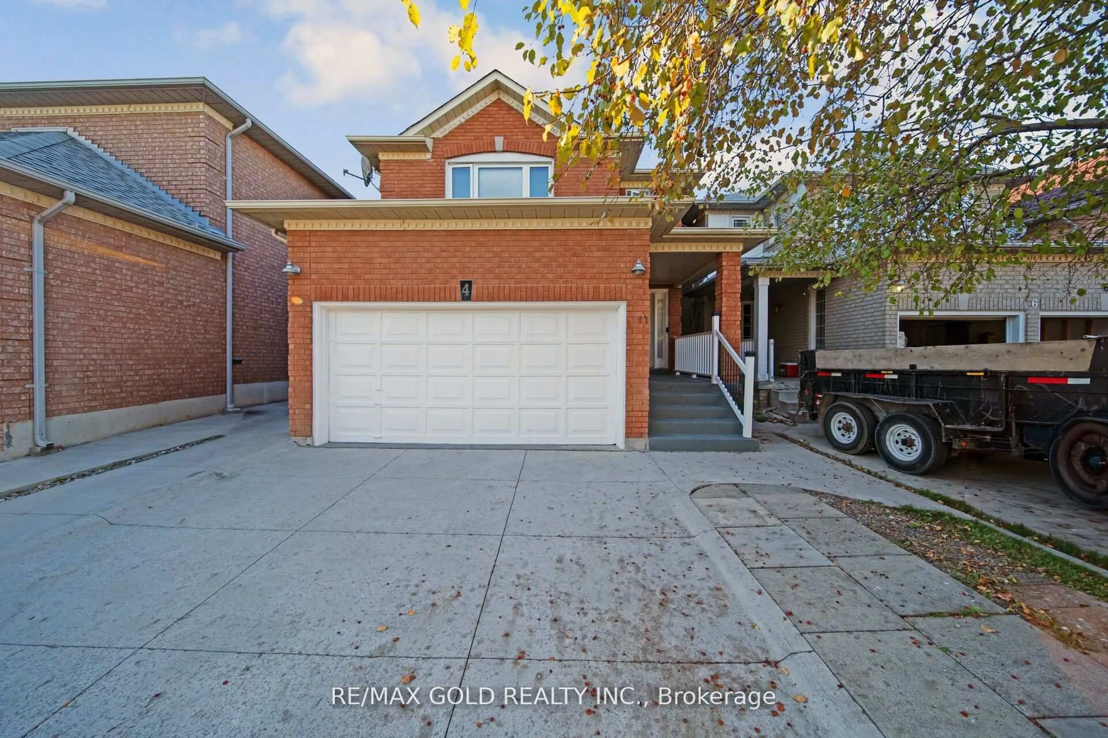 Home with brick exterior material, street for 4 Sahara Tr, Brampton Ontario L6R 1P2