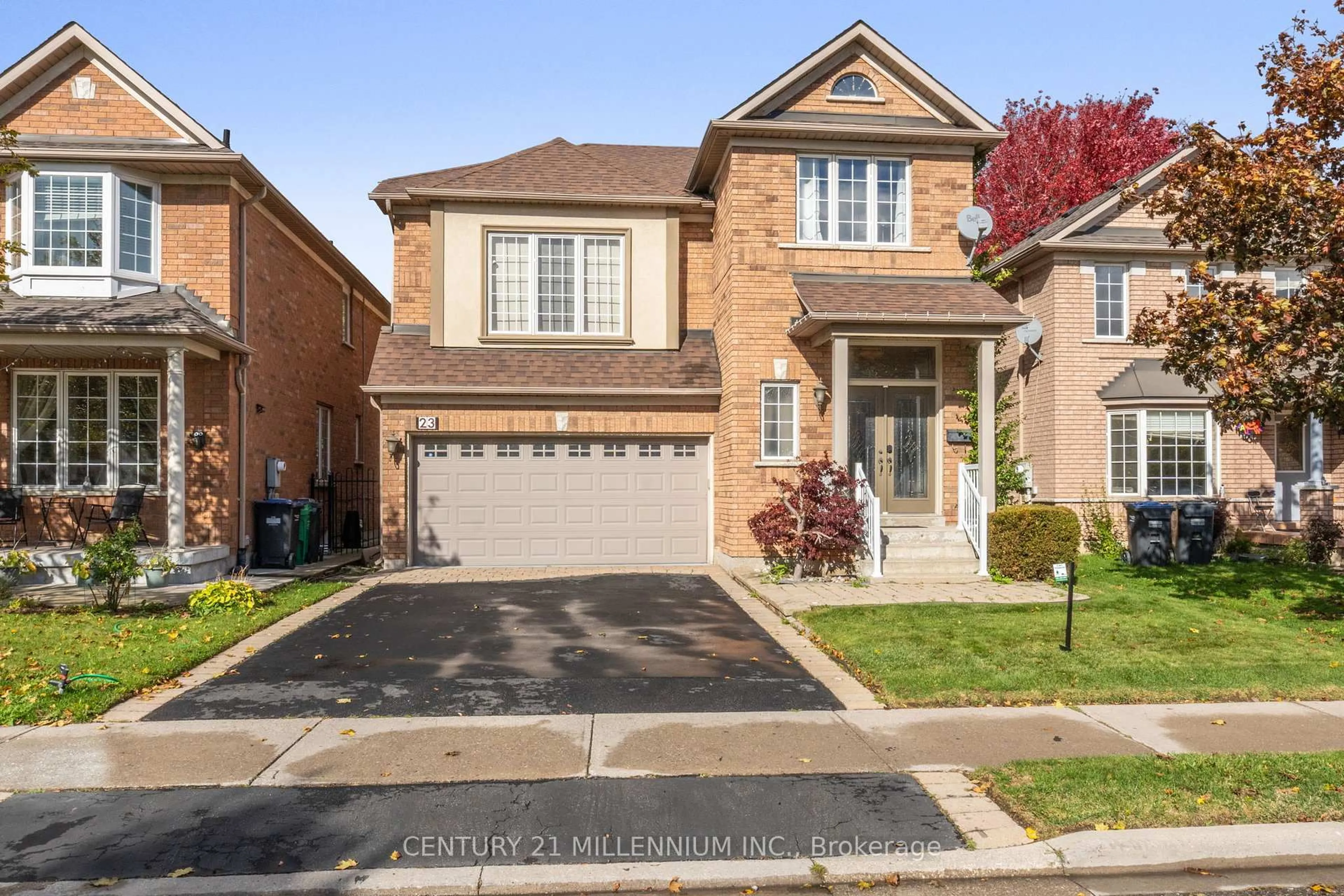 Home with brick exterior material, street for 23 Upper Highlands Dr, Brampton Ontario L6Z 4W1