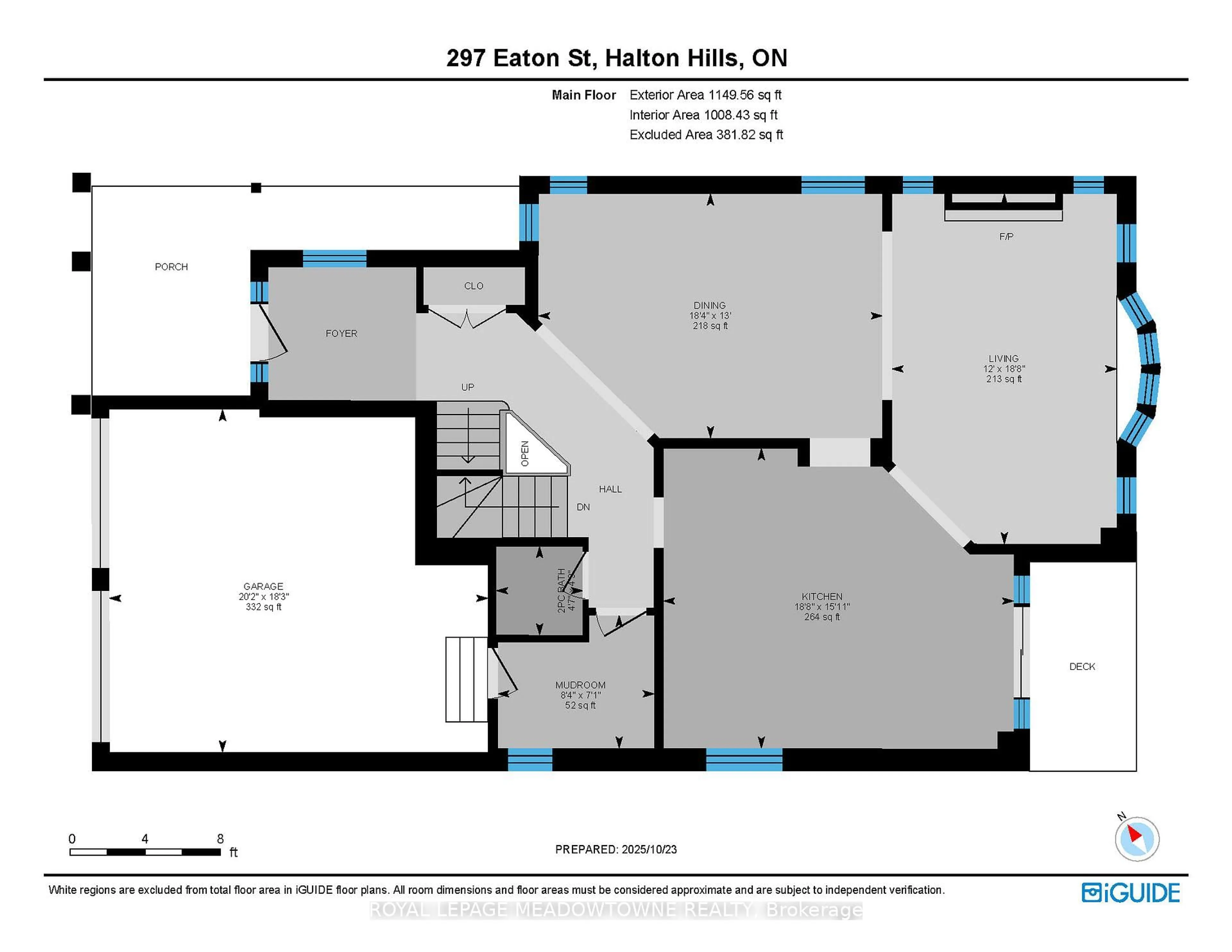 Floor plan for 297 Eaton St, Halton Hills Ontario L7G 6N7