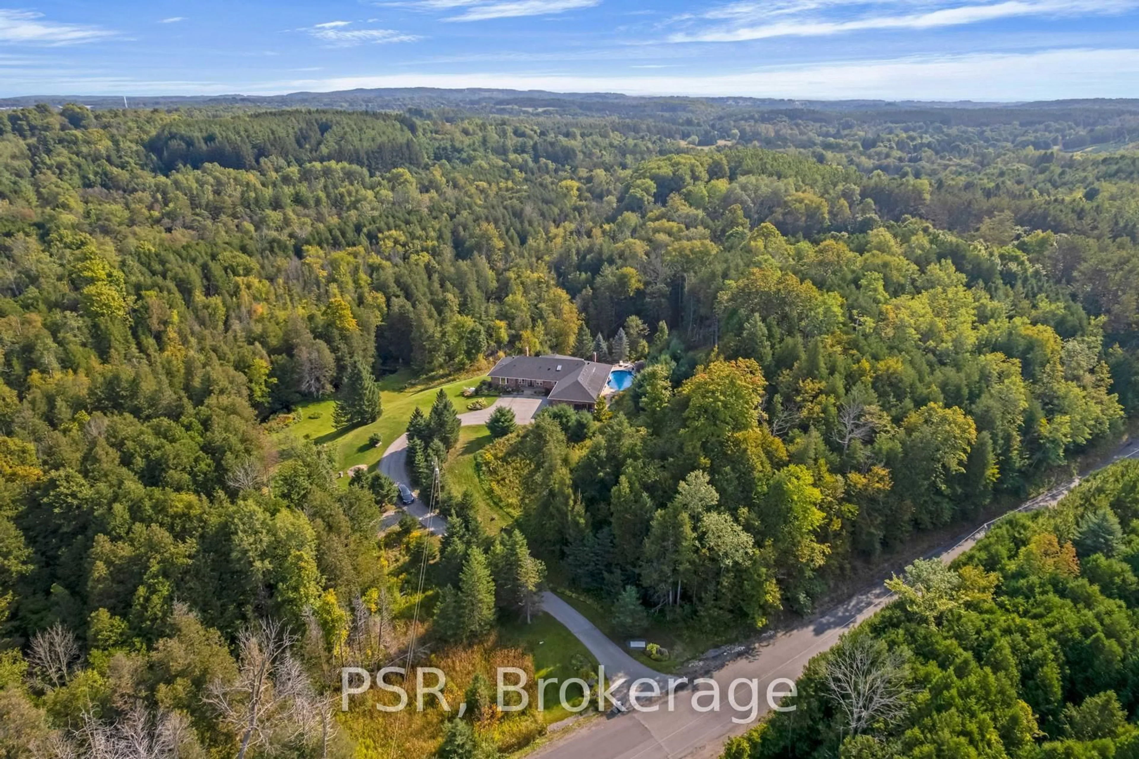 A pic from outside/outdoor area/front of a property/back of a property/a pic from drone, forest/trees view for 17397 Humber Station Rd, Caledon Ontario L7E 3A6