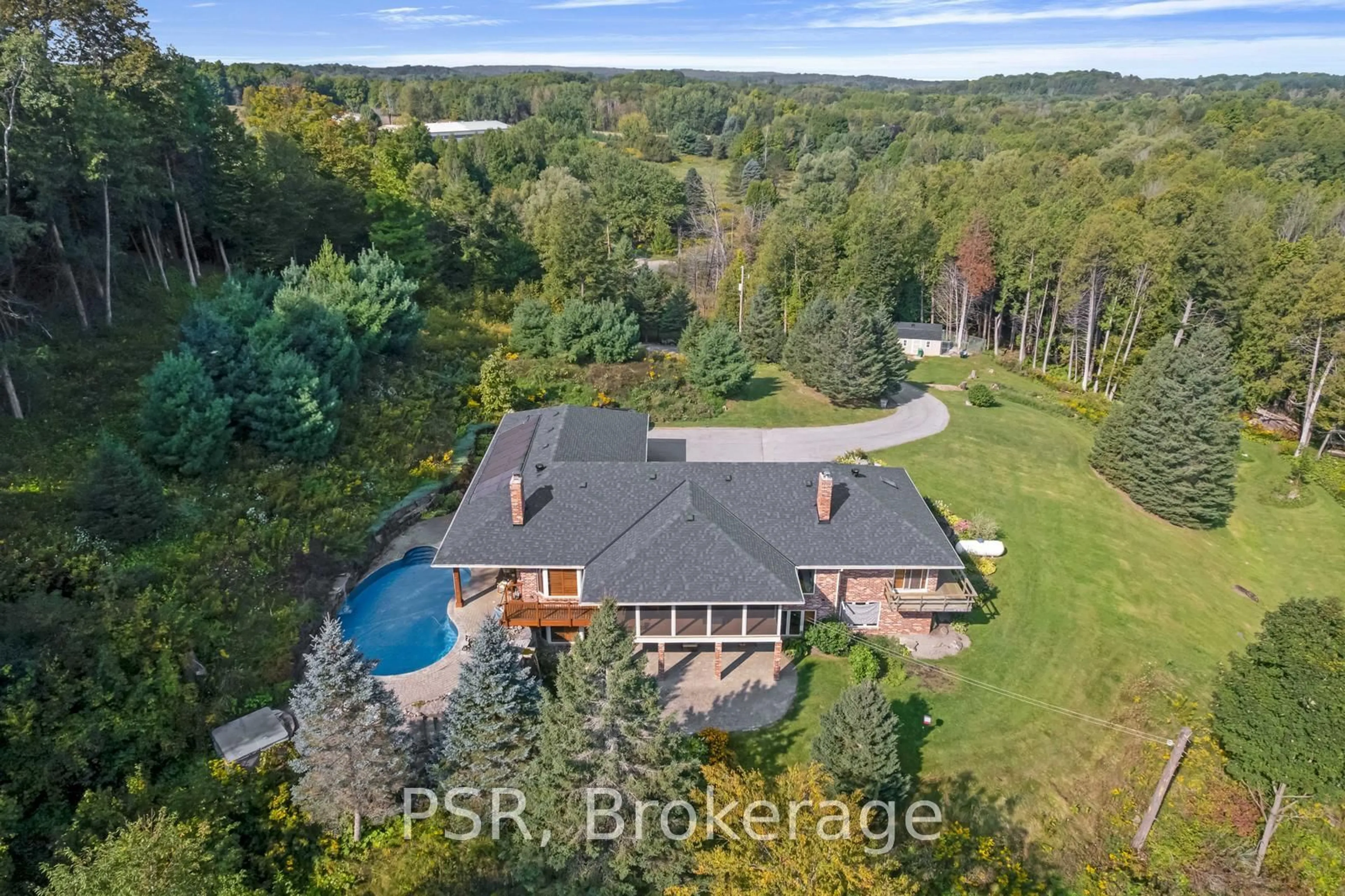 A pic from outside/outdoor area/front of a property/back of a property/a pic from drone, water/lake/river/ocean view for 17397 Humber Station Rd, Caledon Ontario L7E 3A6