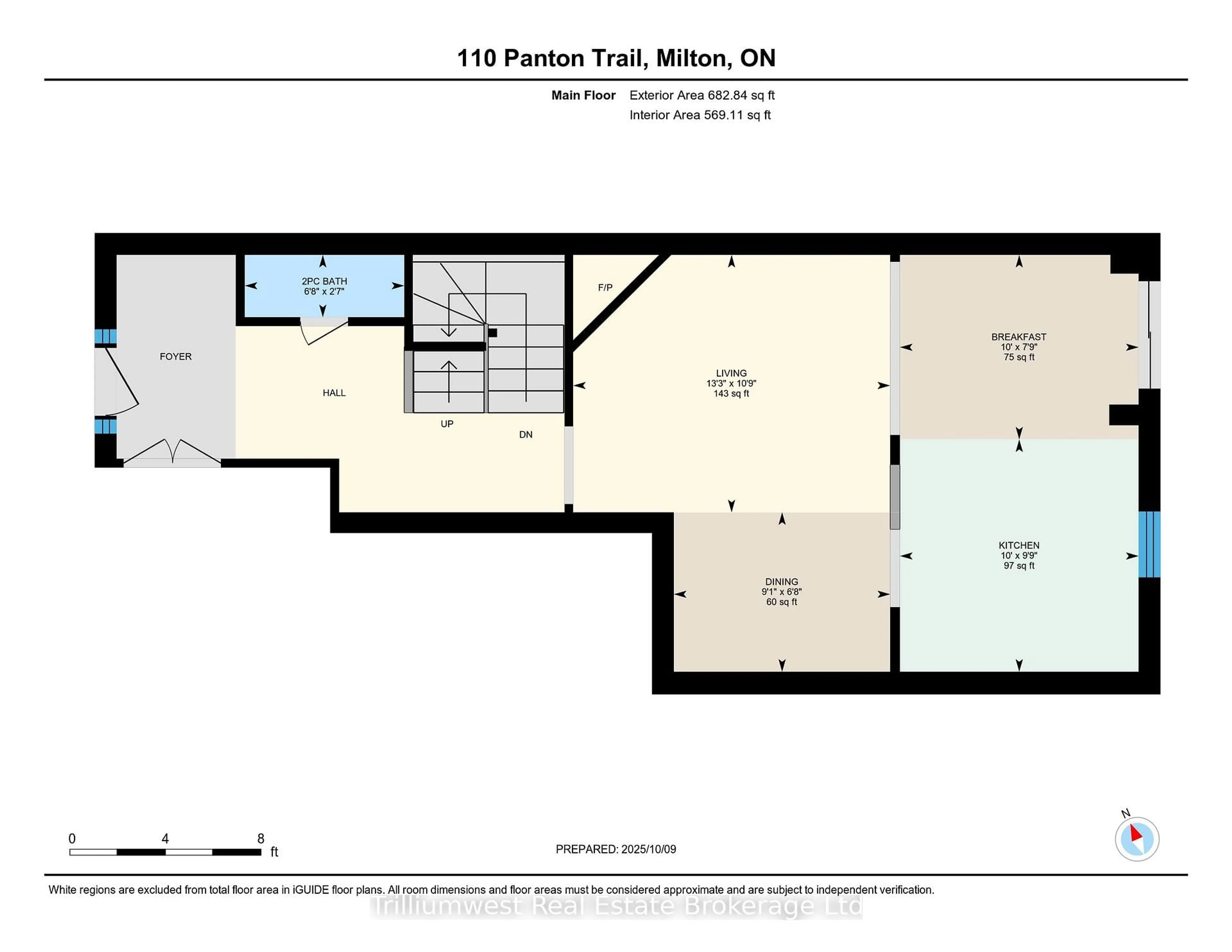 Floor plan for 110 Panton Tr, Milton Ontario L9T 6K2